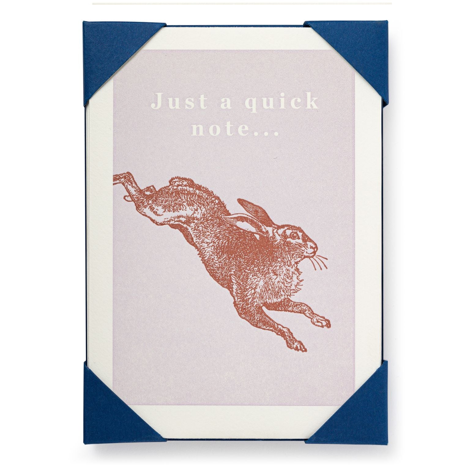 Hare Quick Note- 5 pack Letterpress Greeting Cards-  Archivist