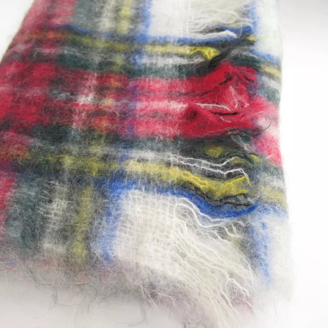 Folded image for H And A Craft 18"x70" Multicoloured Mohair Scarf Womenswear | Preloved