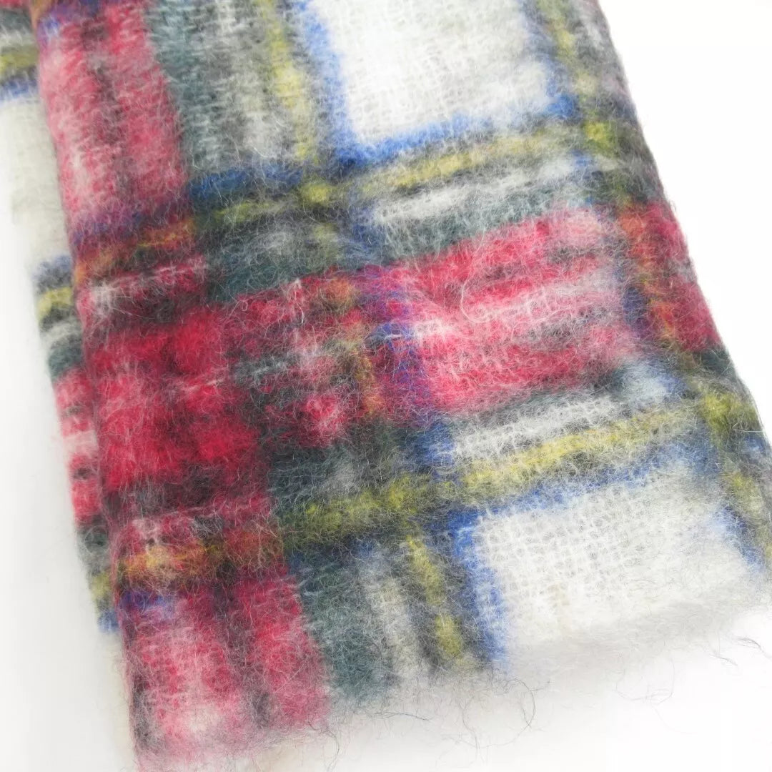 Close up image for H And A Craft 18"x70" Multicoloured Mohair Scarf Womenswear | Preloved