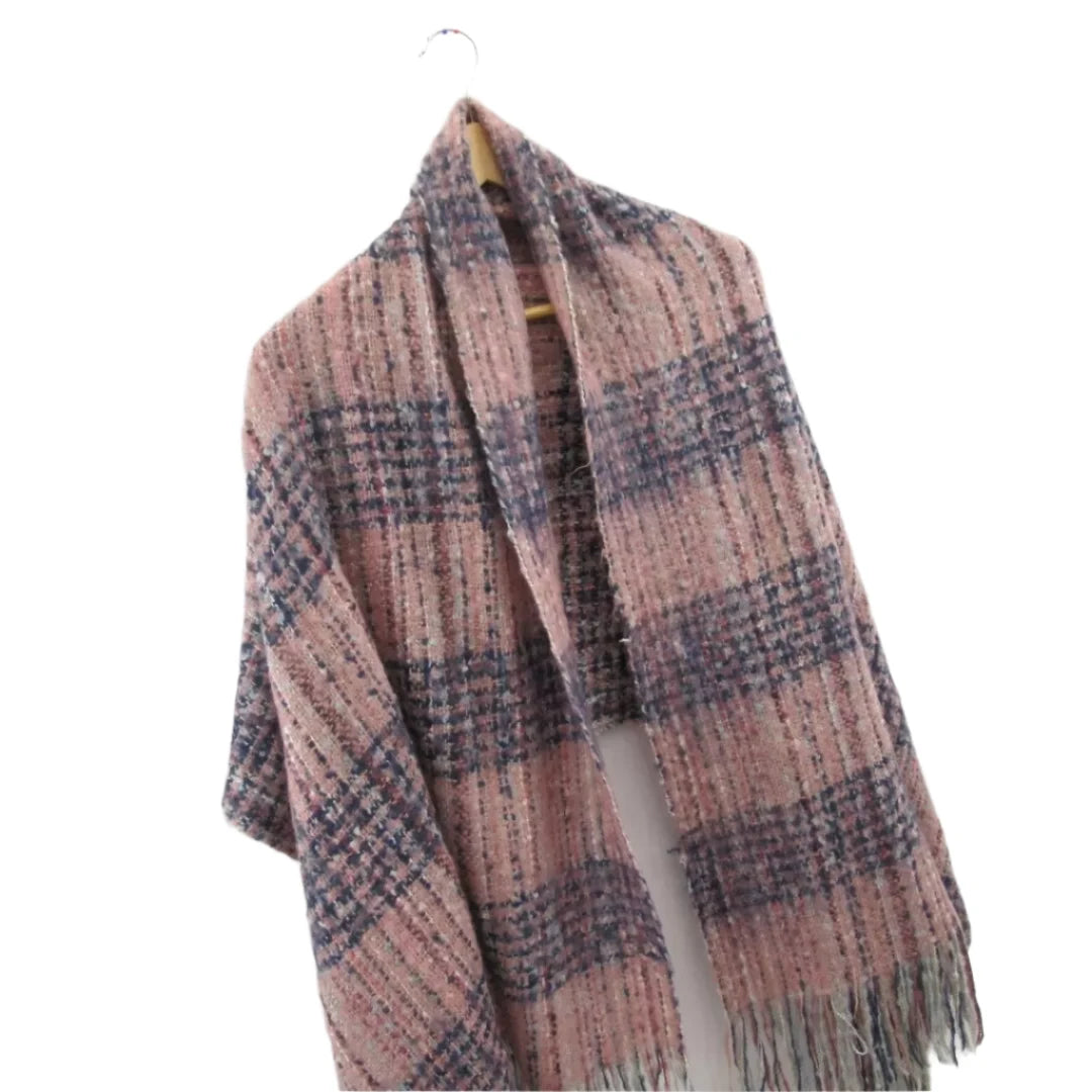 Front image for Lola Casademunt 25"x76" Pink Mix Knit Scarf Womenswear | Preloved