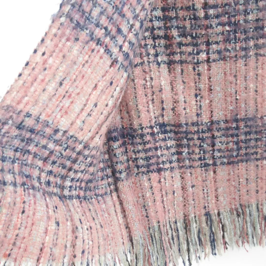 Close up image for Lola Casademunt 25"x76" Pink Mix Knit Scarf Womenswear | Preloved