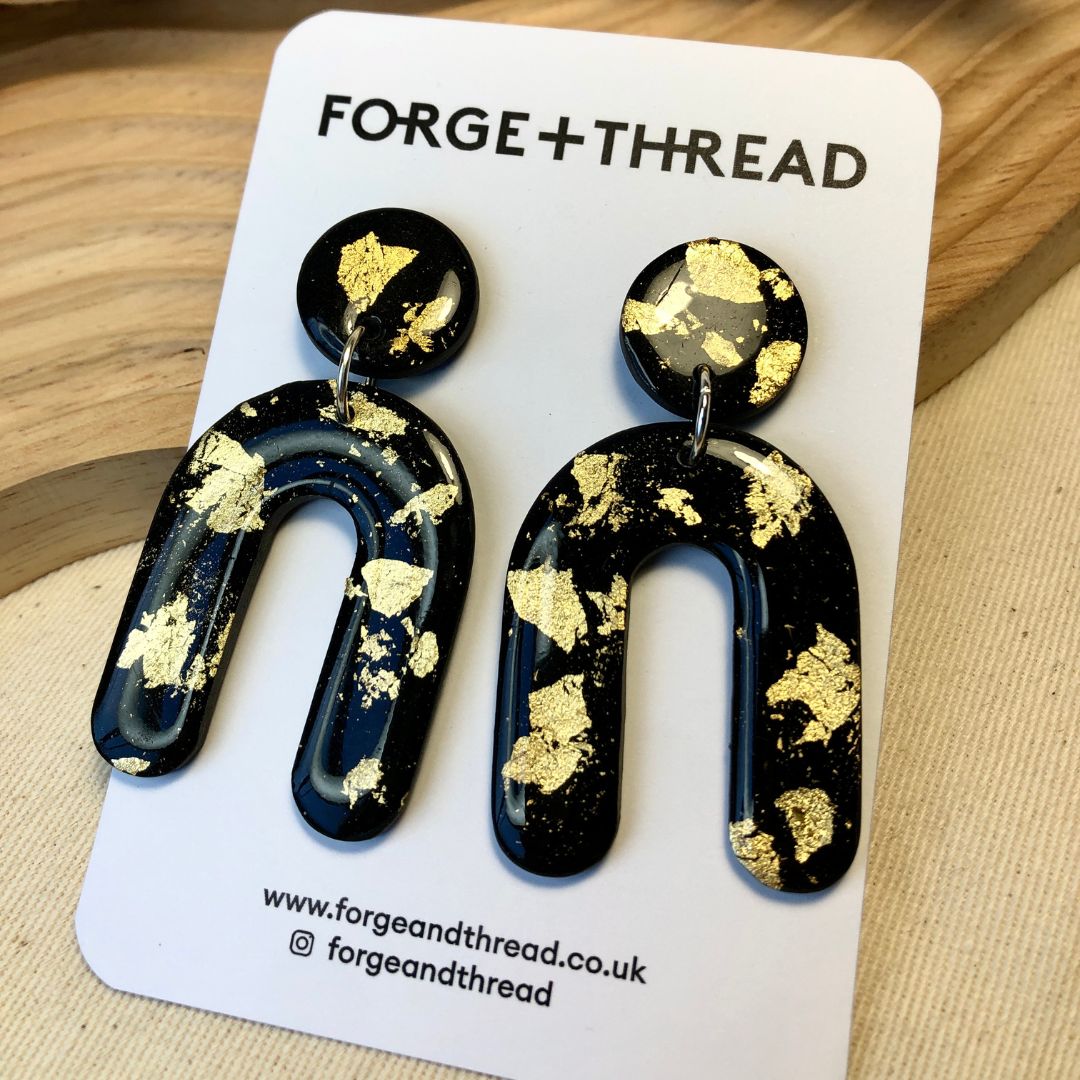 Gold rounded Arch Earring | Forge + Thread