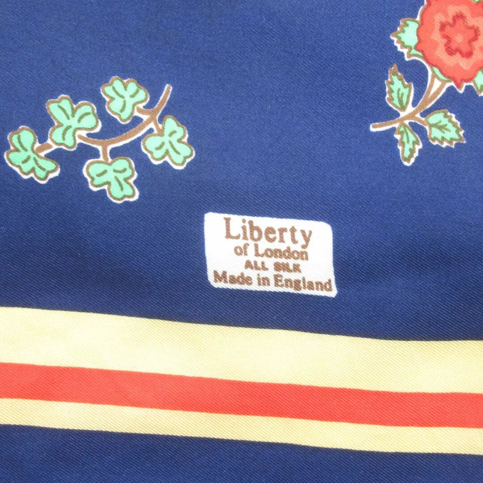 Logo image for Liberty Vintage 33"x35" Royal Silver Jubilee Silk Scarf Womenswear | Preloved 