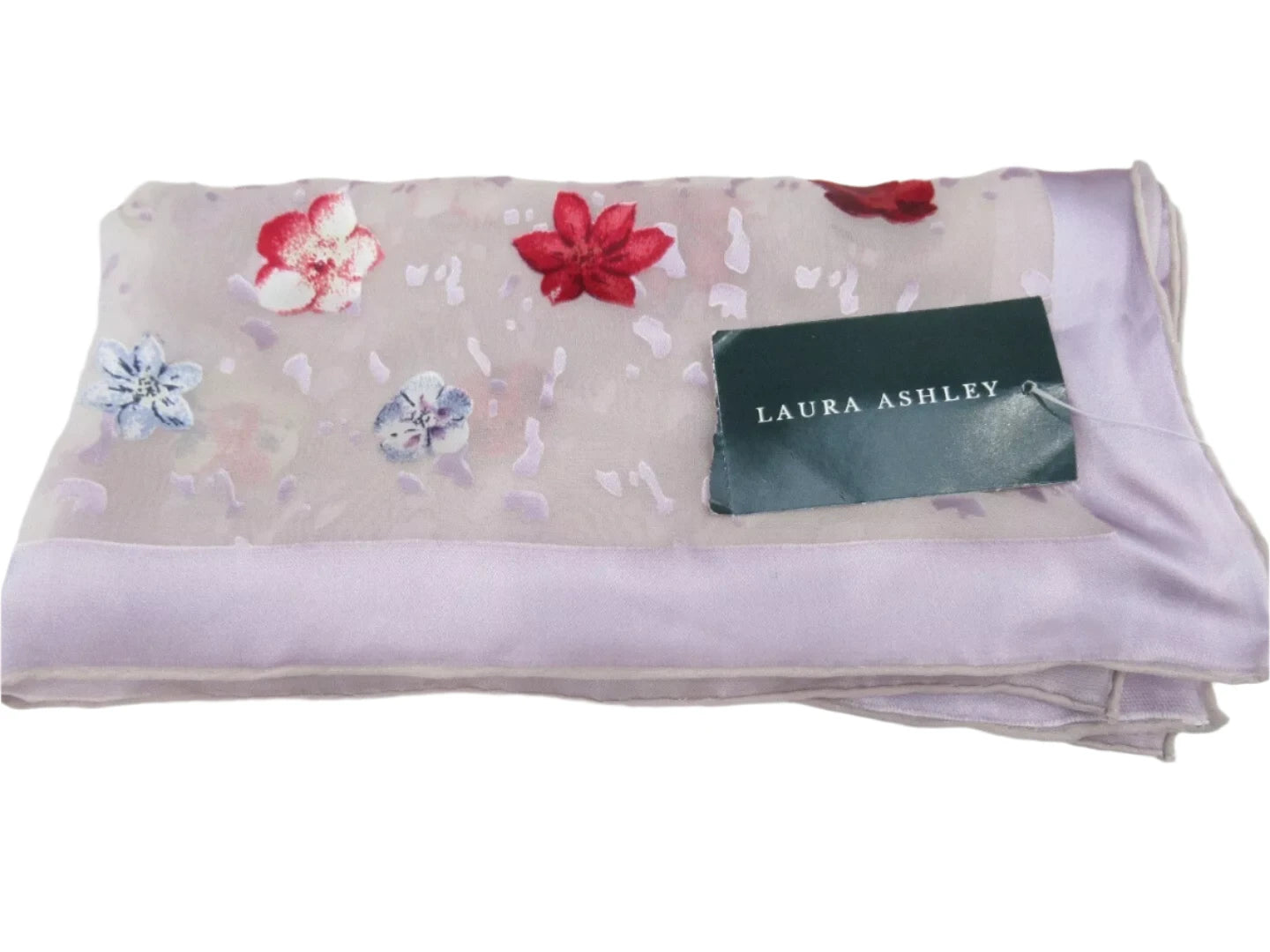 Folded image for Laura Ashley 20"x20" Multicoloured Floral Silk Scarf Womenswear | Preloved