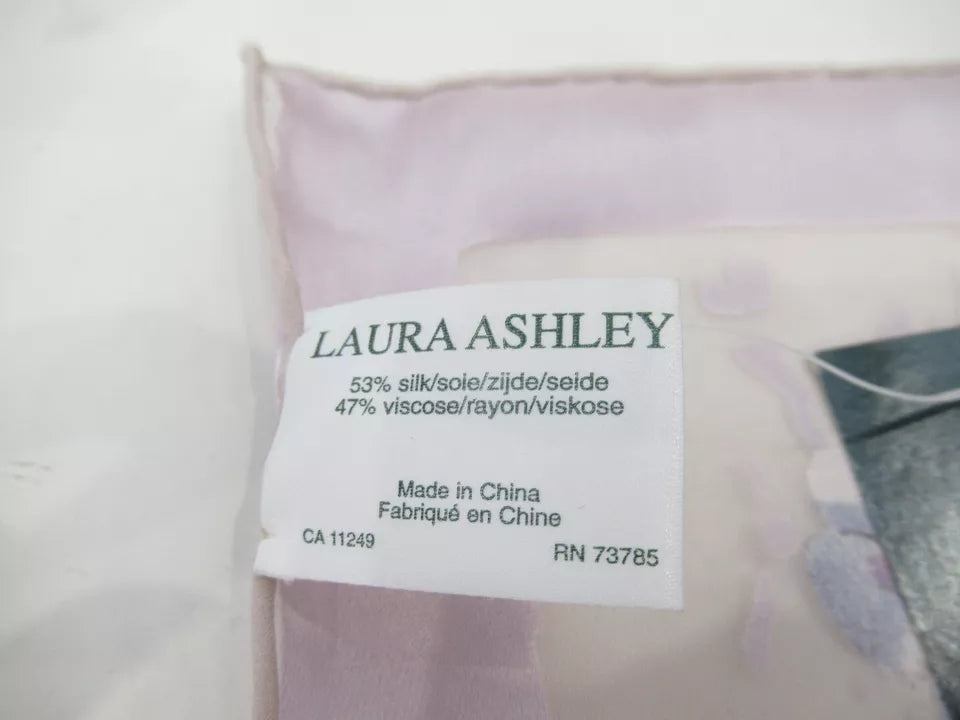 Care label image for Laura Ashley 20"x20" Multicoloured Floral Silk Scarf Womenswear | Preloved