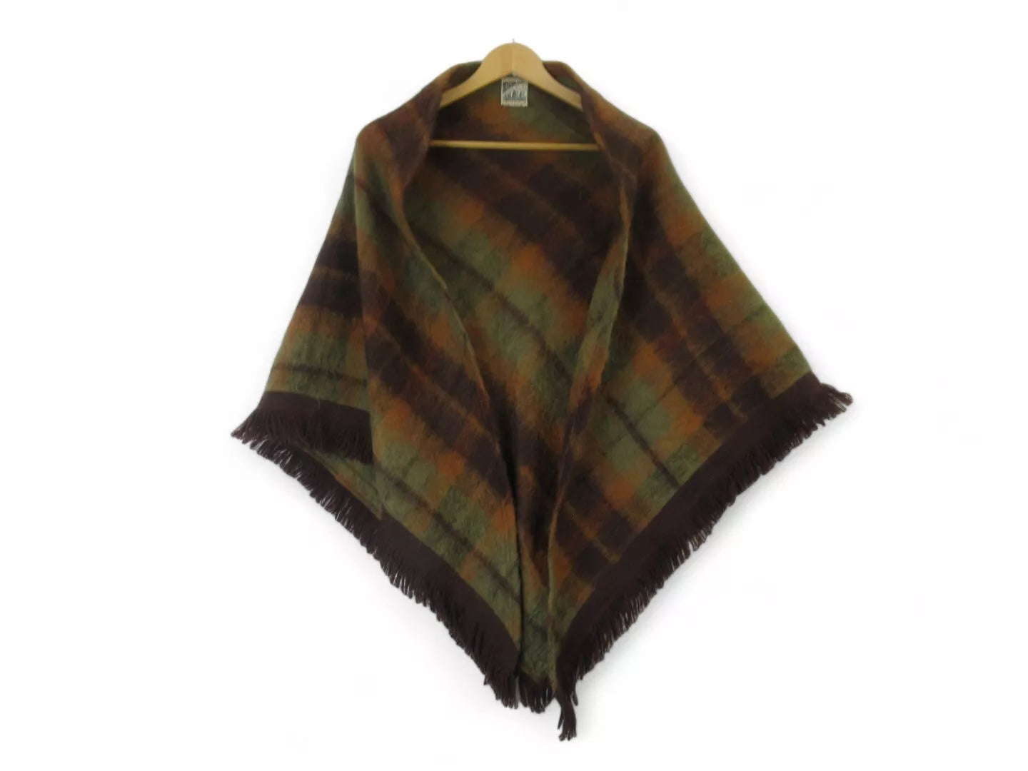 Front image for Strathtay Originals One Size Brown Mix Wool Shawl Womenswear | Preloved 