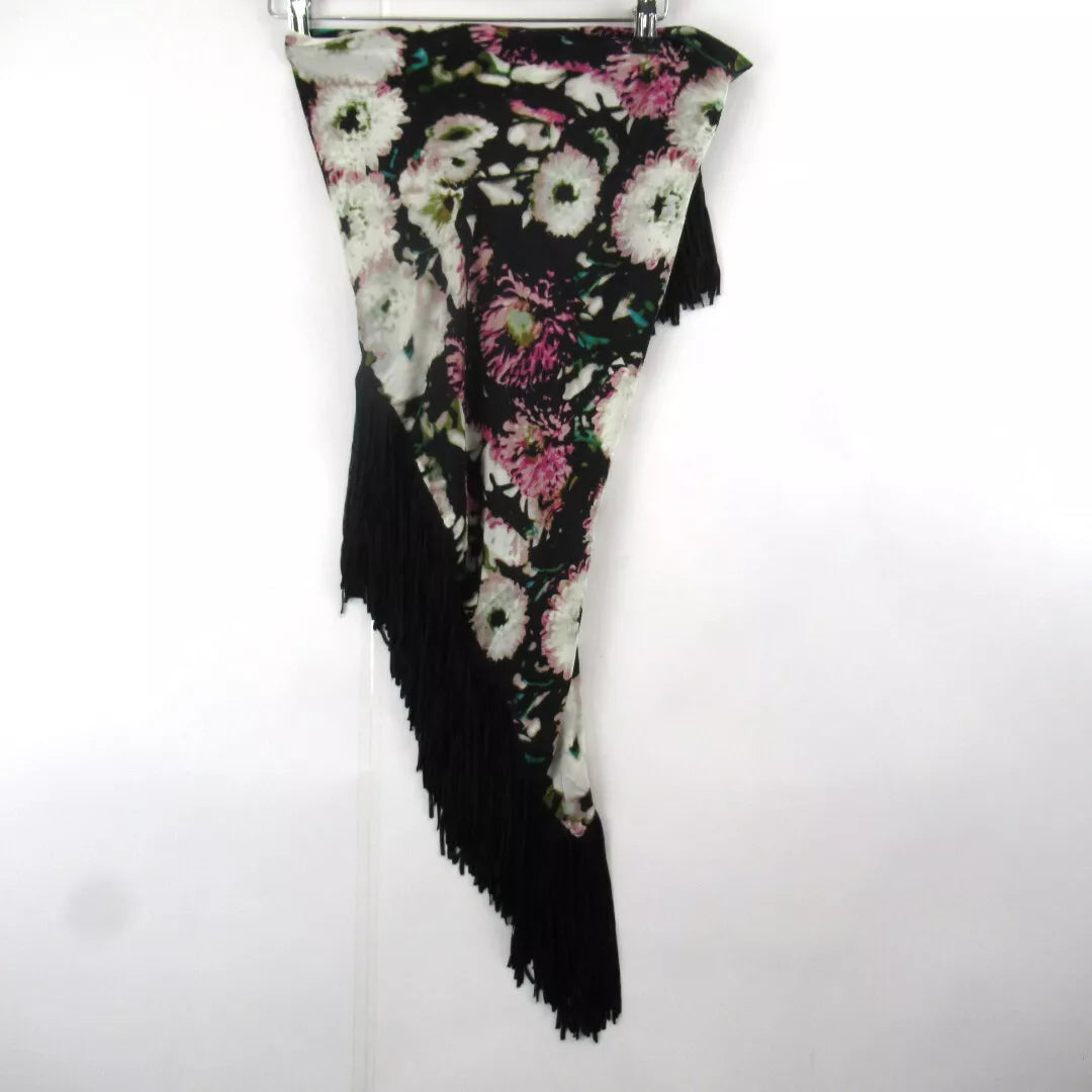 Folded image for BCBGMAXAZRIA 56"x32"Triangular Silk Floral Scarf Womenswear | Preloved 