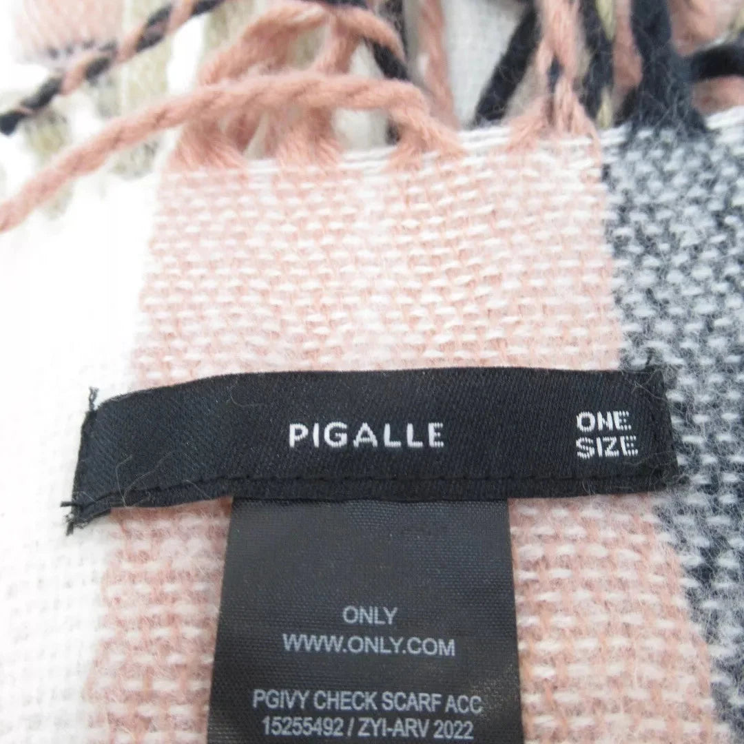 Brand label image for Pigalle 26"x72" Multicoloured Check Scarf Shawl Womenswear | Preloved 