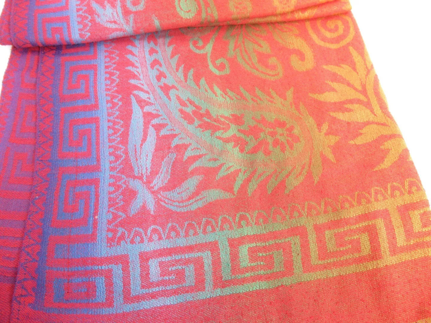 Close up image for Paisley 25"x68" Multicoloured Scarf Shawl Womenswear | Preloved