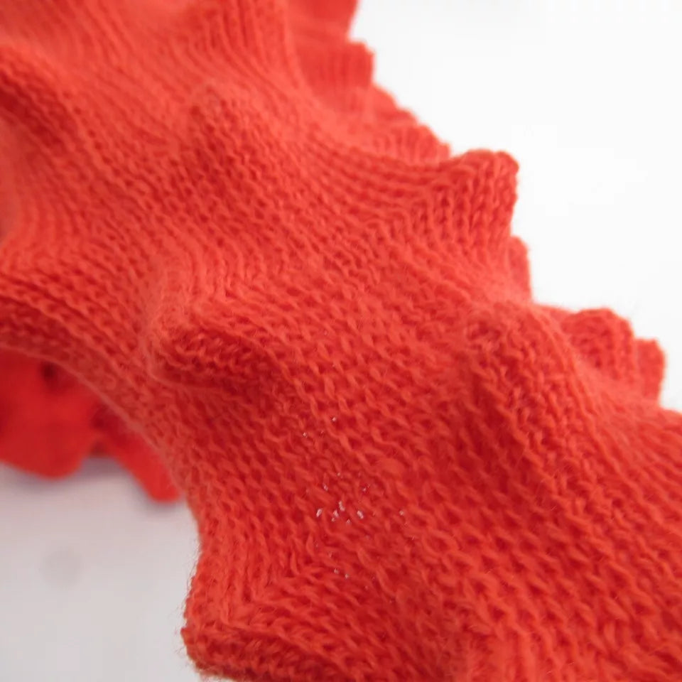 Close up image for Saint James Alveole Honeycomb 8"x34" Orange Scarf Womenswear | Preloved