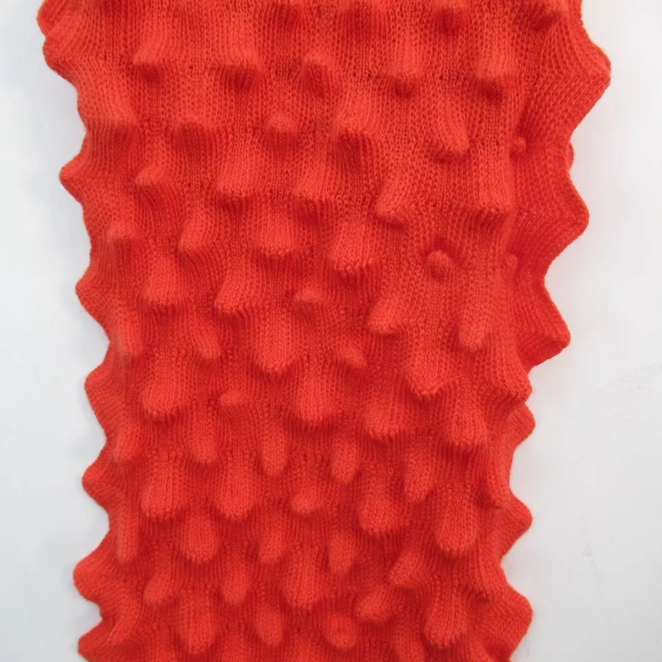 Saint James Alveole Honeycomb 8"x34" Orange Scarf Womenswear | Preloved