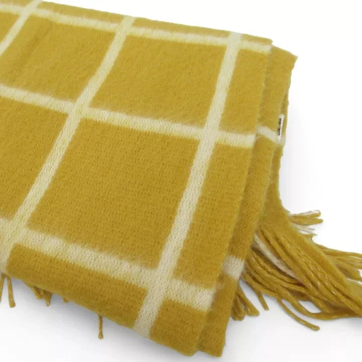 Folded image for Unbranded 17"x80" Ochre Yellow Scarf Shawl Womenswear | Preloved