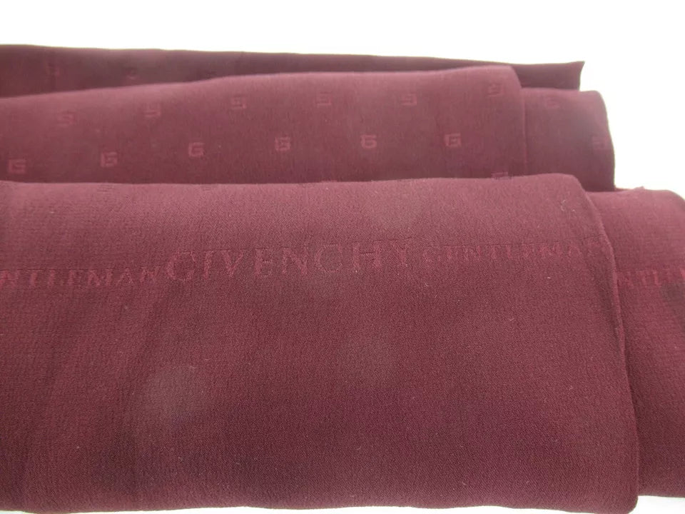 Logo image for Givenchy Gentlemen Vintage 8"x54" Burgundy Scarf Menswear | Preloved 