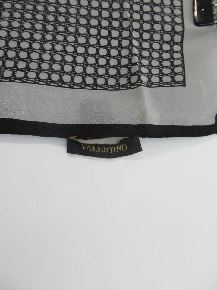 Brand label image for Valentino 33"x33" Black Grey Rose Silk Scarf Womenswear | Preloved 