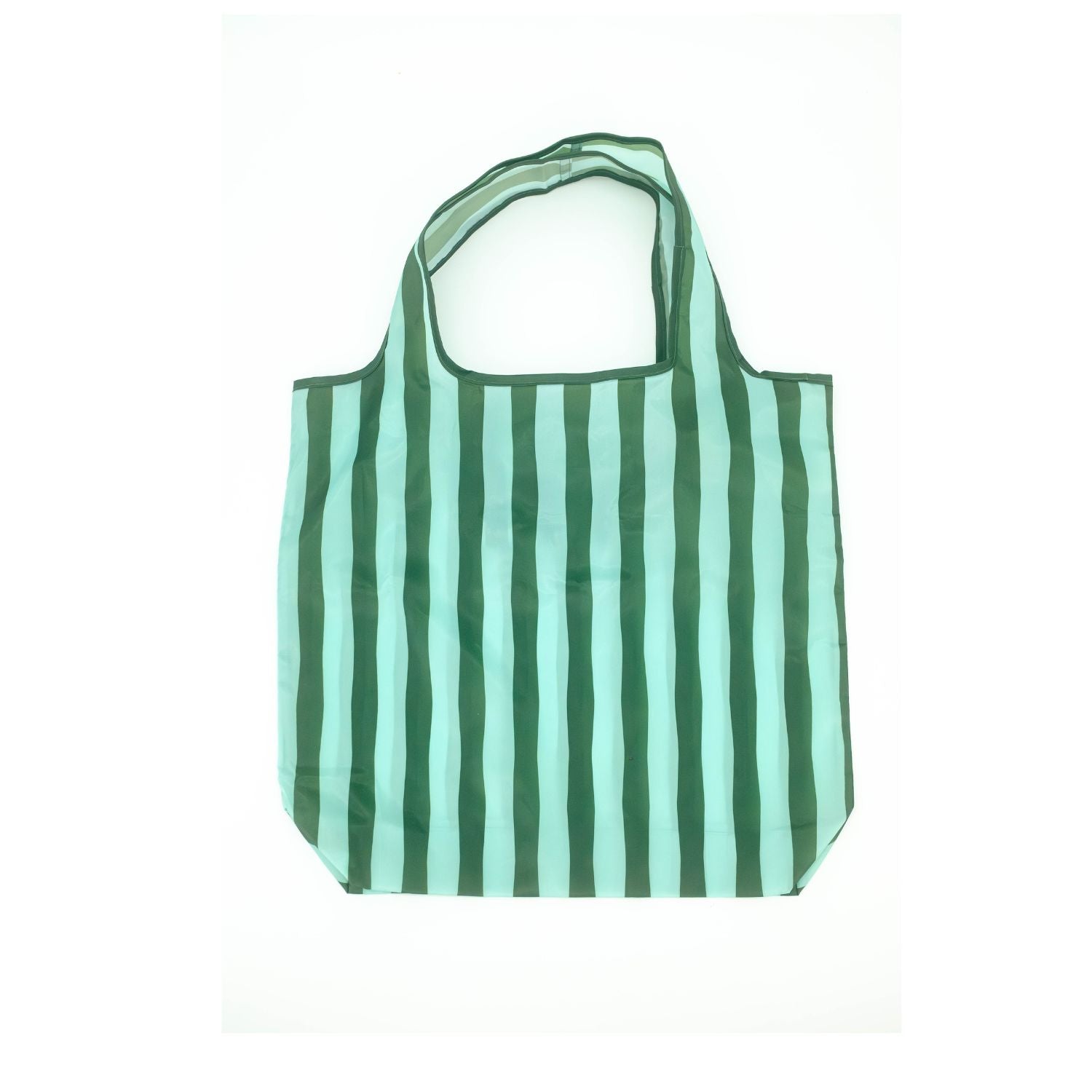 Blue/Green striped packable bag