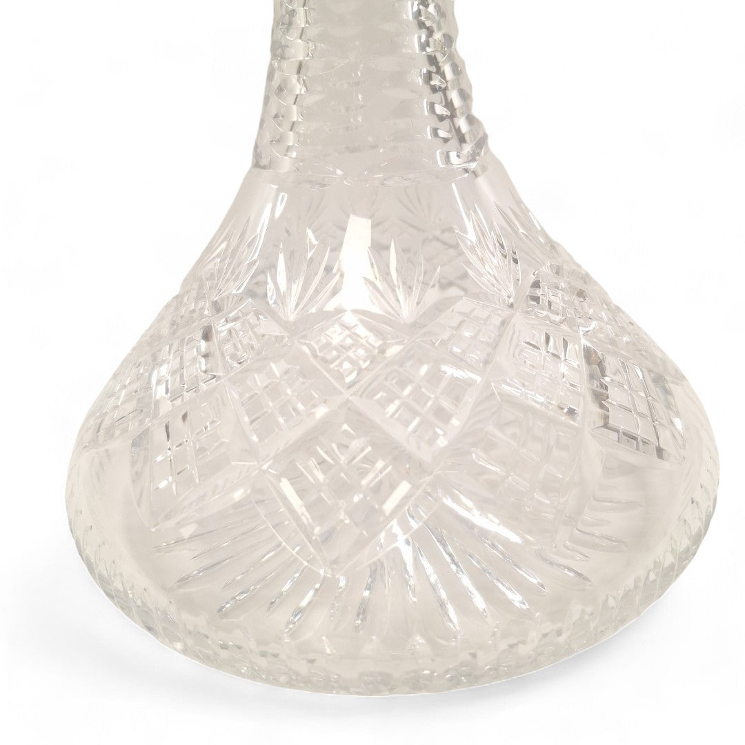 Close up bottom image of Crystal Ships Decanter