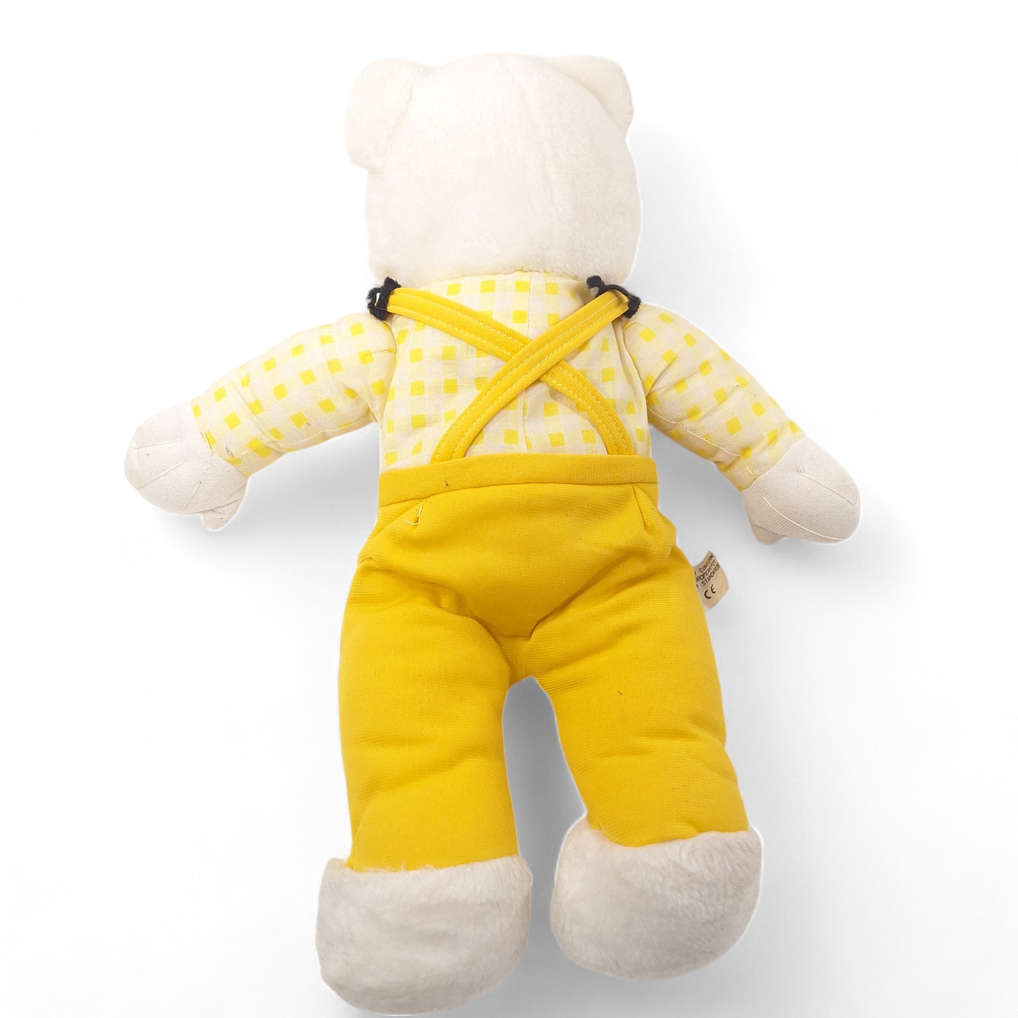 Grove Teddy Bear Yellow Suspenders White 38cm | Preloved