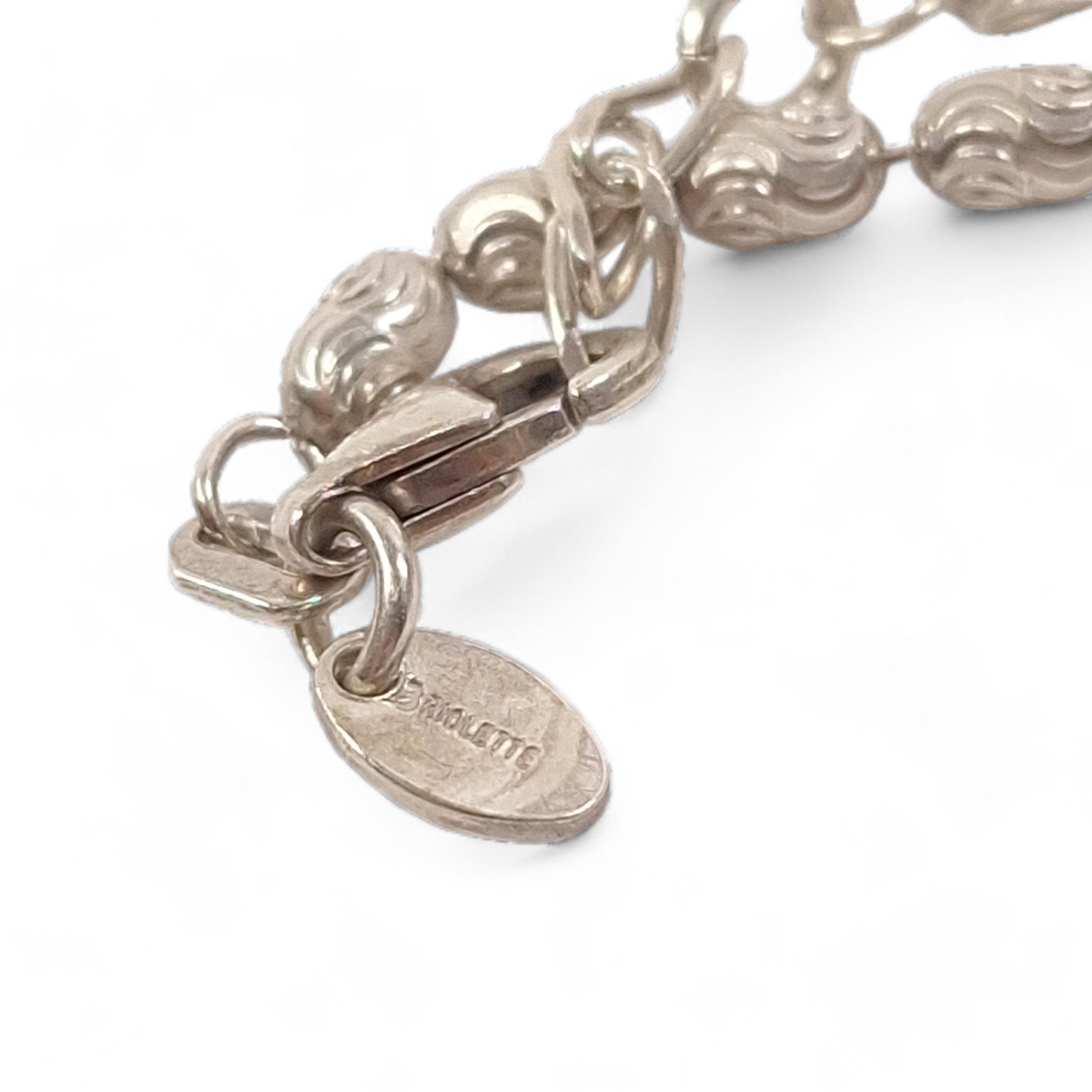 Close up image of Briolette 925 Silver Bracelet