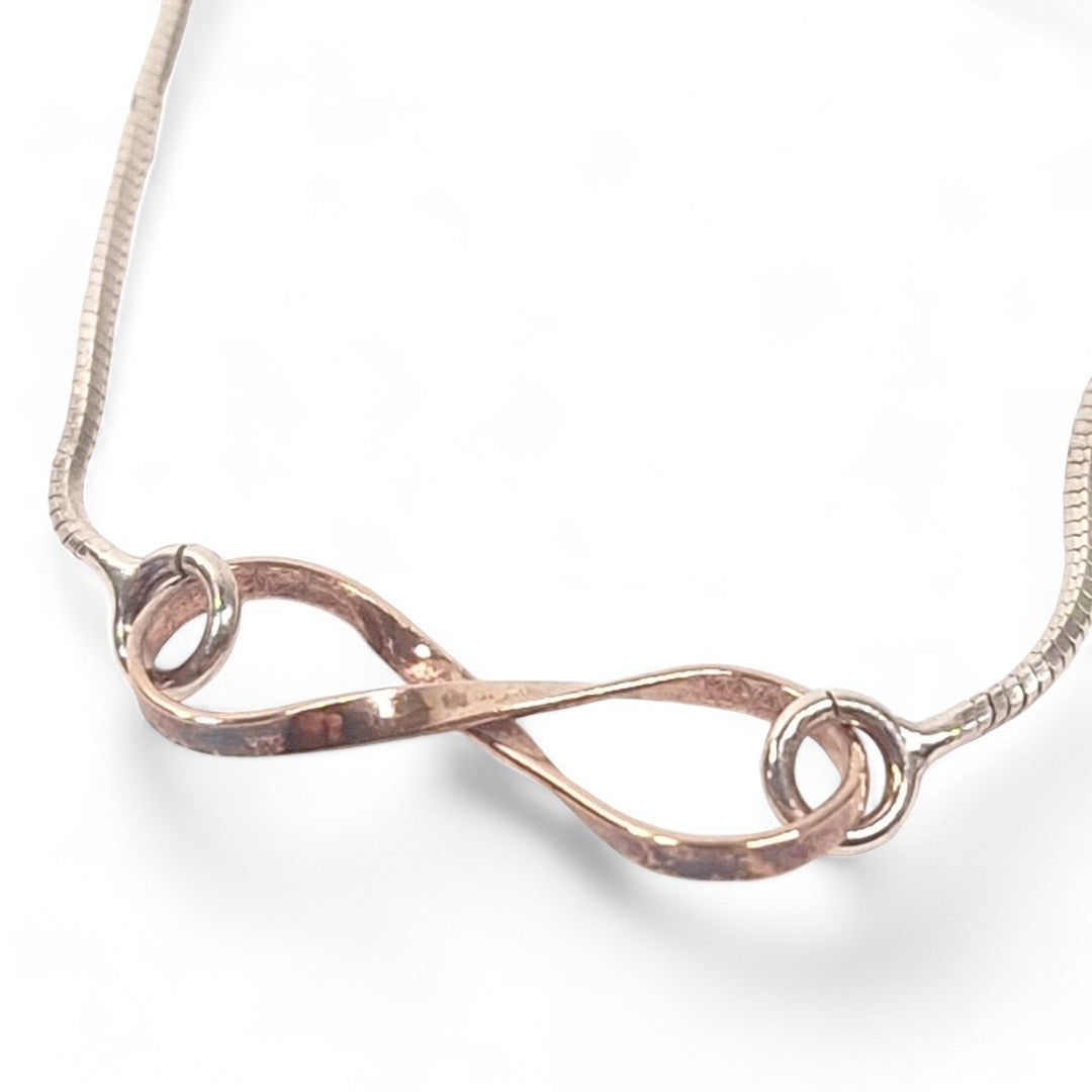 Close up image of Silver Infinity Chain Necklace