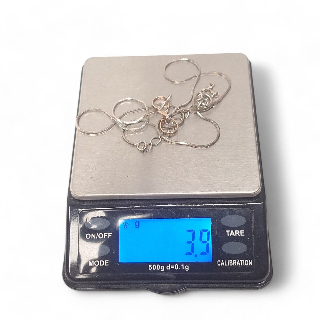 Measurement image of Silver Infinity Chain Necklace