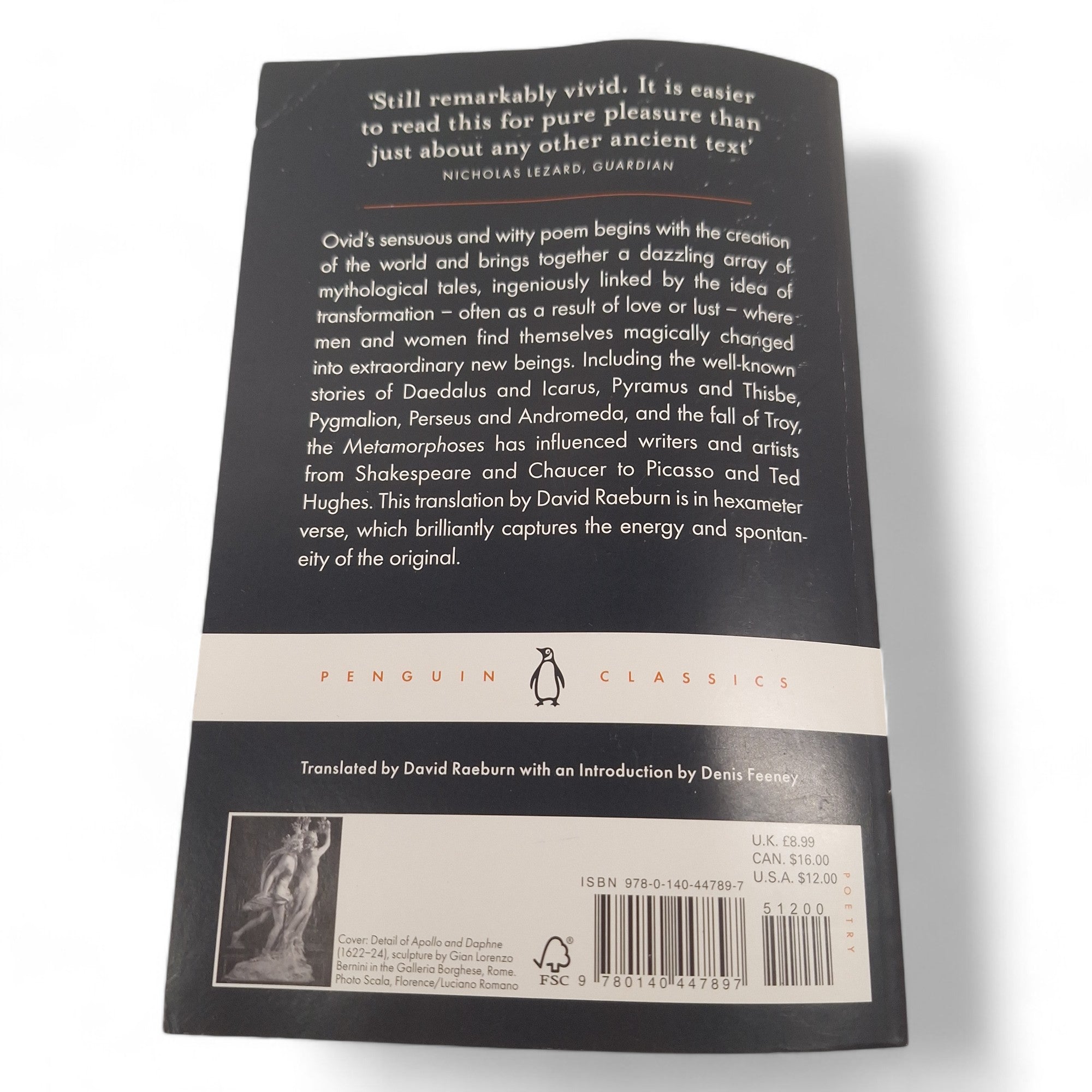 Back image of Metamorphoses Ovid Penguin Classics