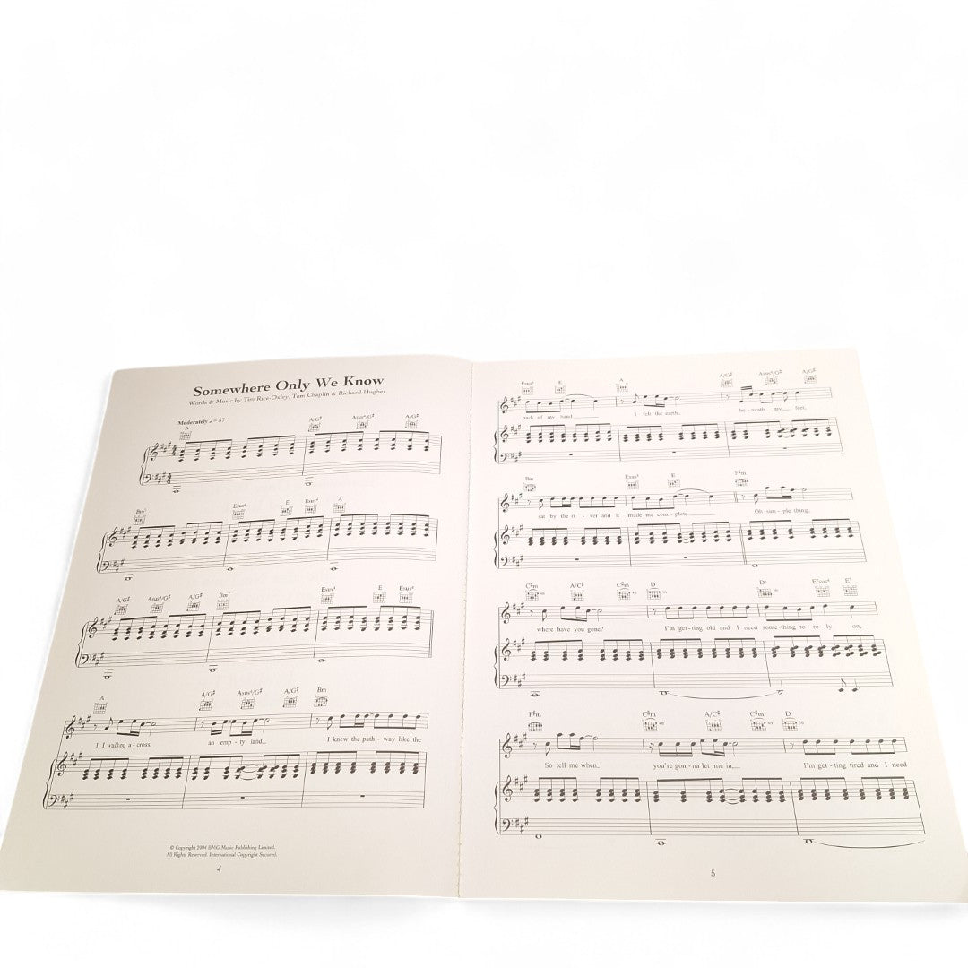 Interior image of Keane Hopes & Fears Sheet Music Book