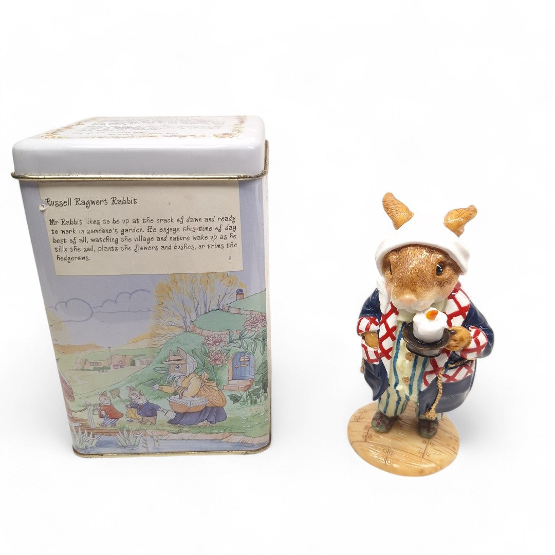 Front image of Russell Rabbit figurine