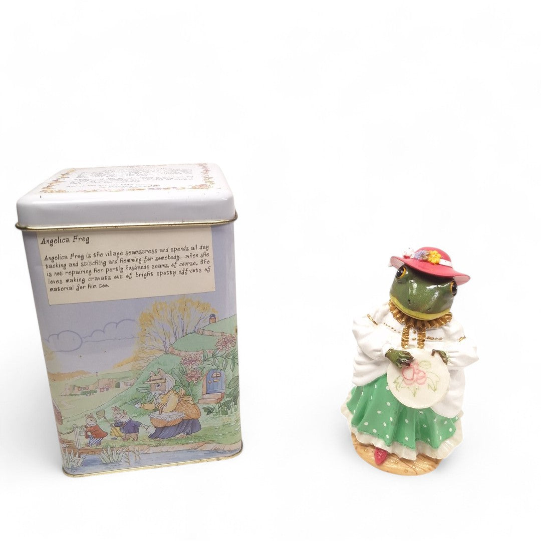 Front image of Angelica Frog figurine