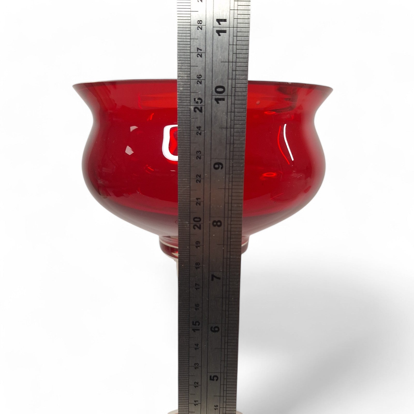 Measurement image of Bijou Glassware Red Glass Goblet