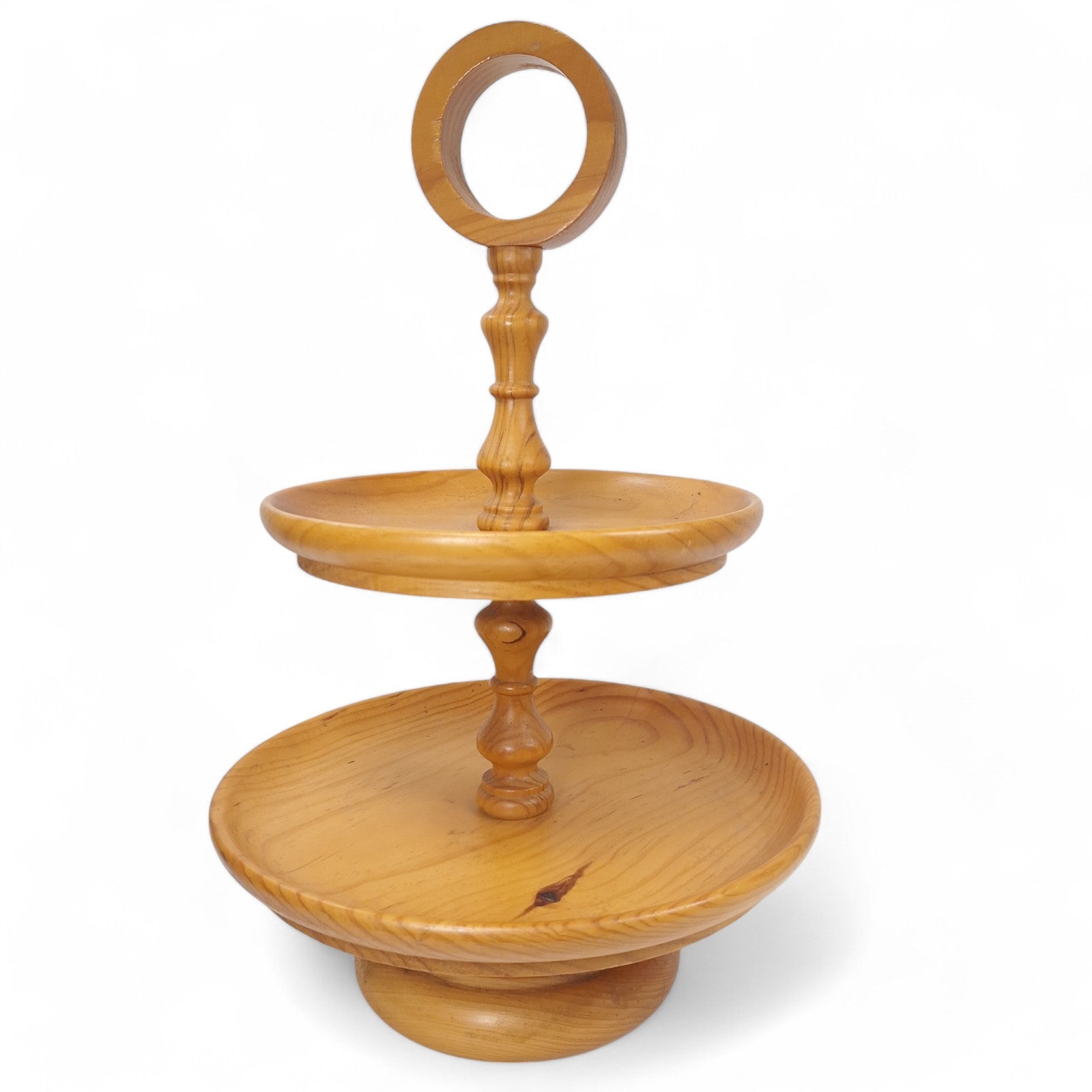 Front image of Wooden Tiered Cake Stand