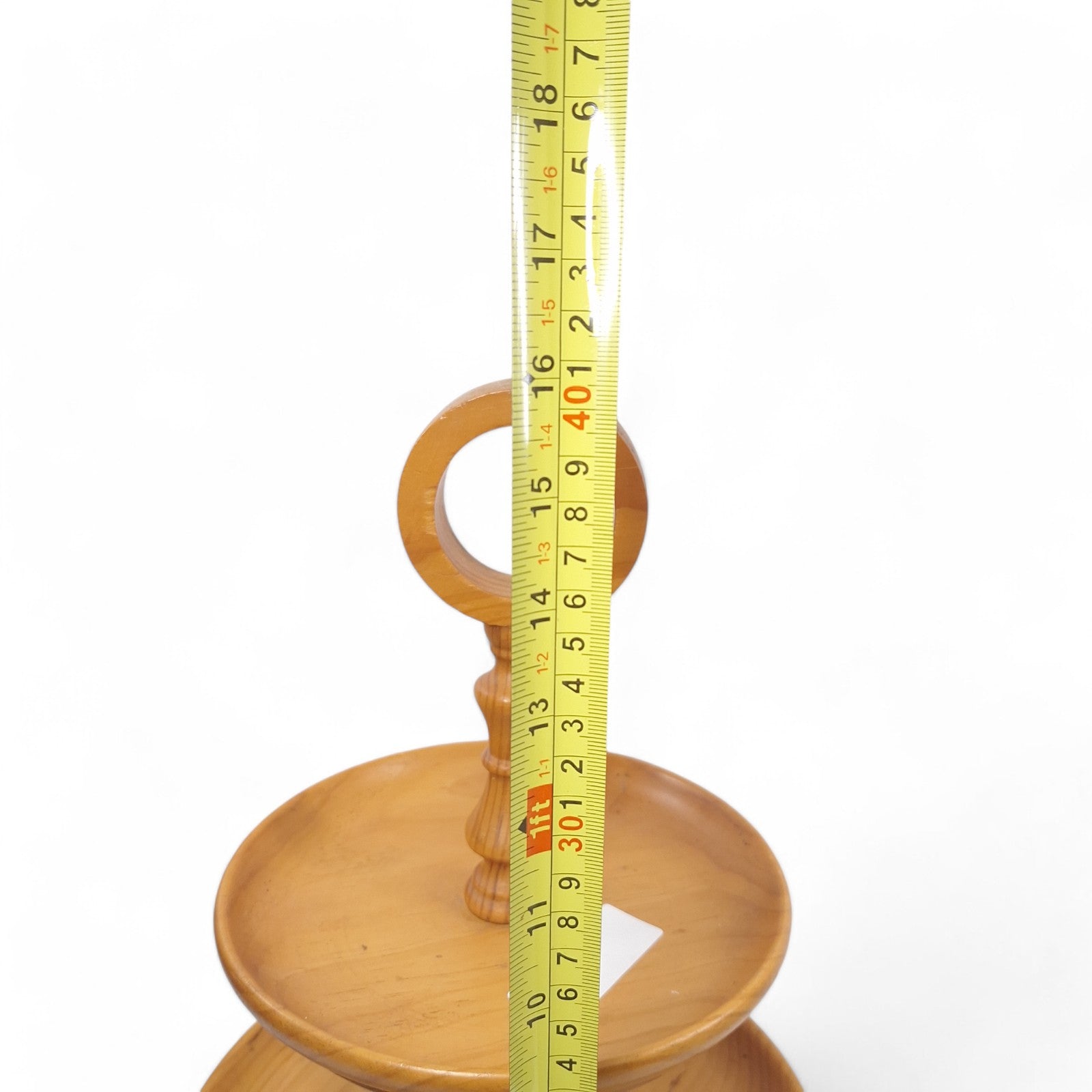 Measurement image of Wooden Tiered Cake Stand