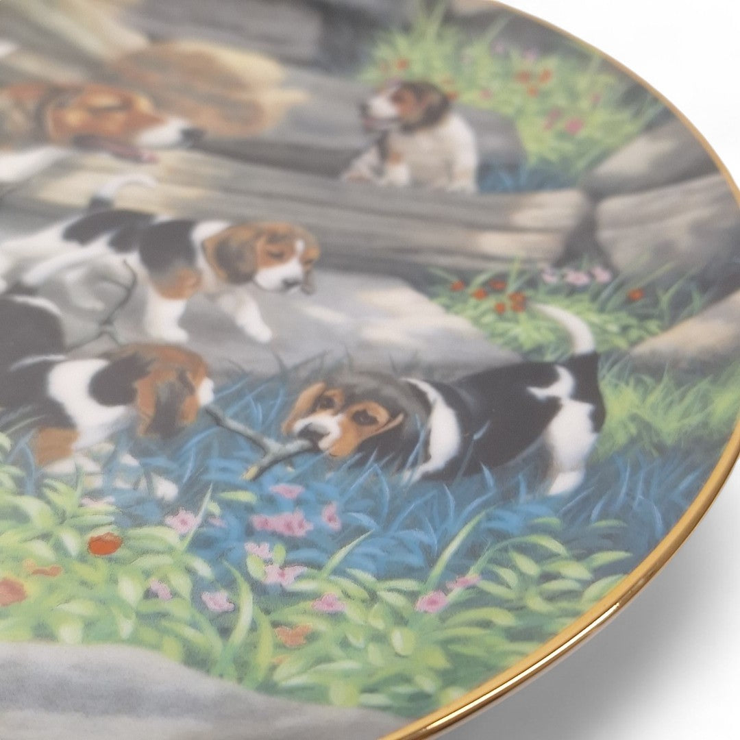 Close up image of Classic Sporting Dogs Plate