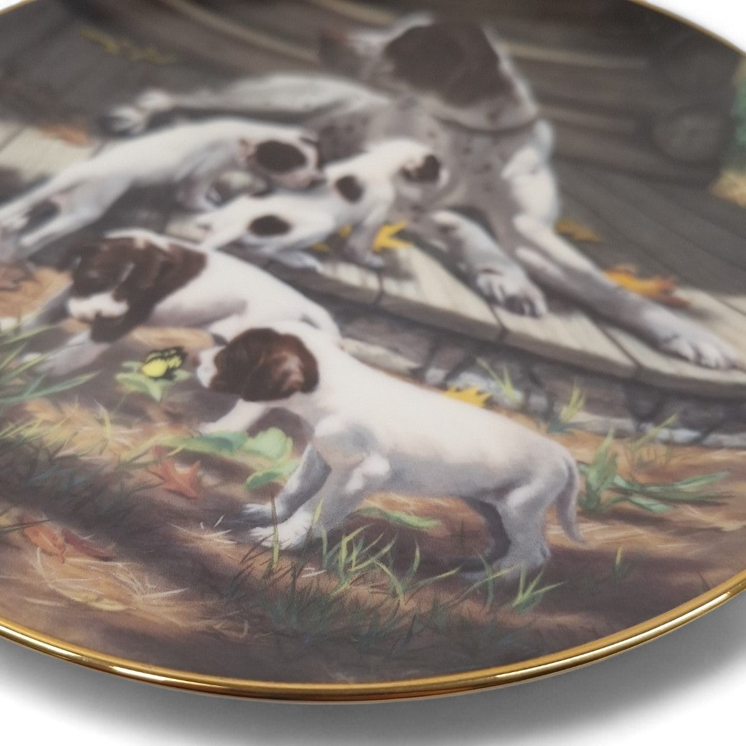 Close up image of Classic Sporting Dogs Plate