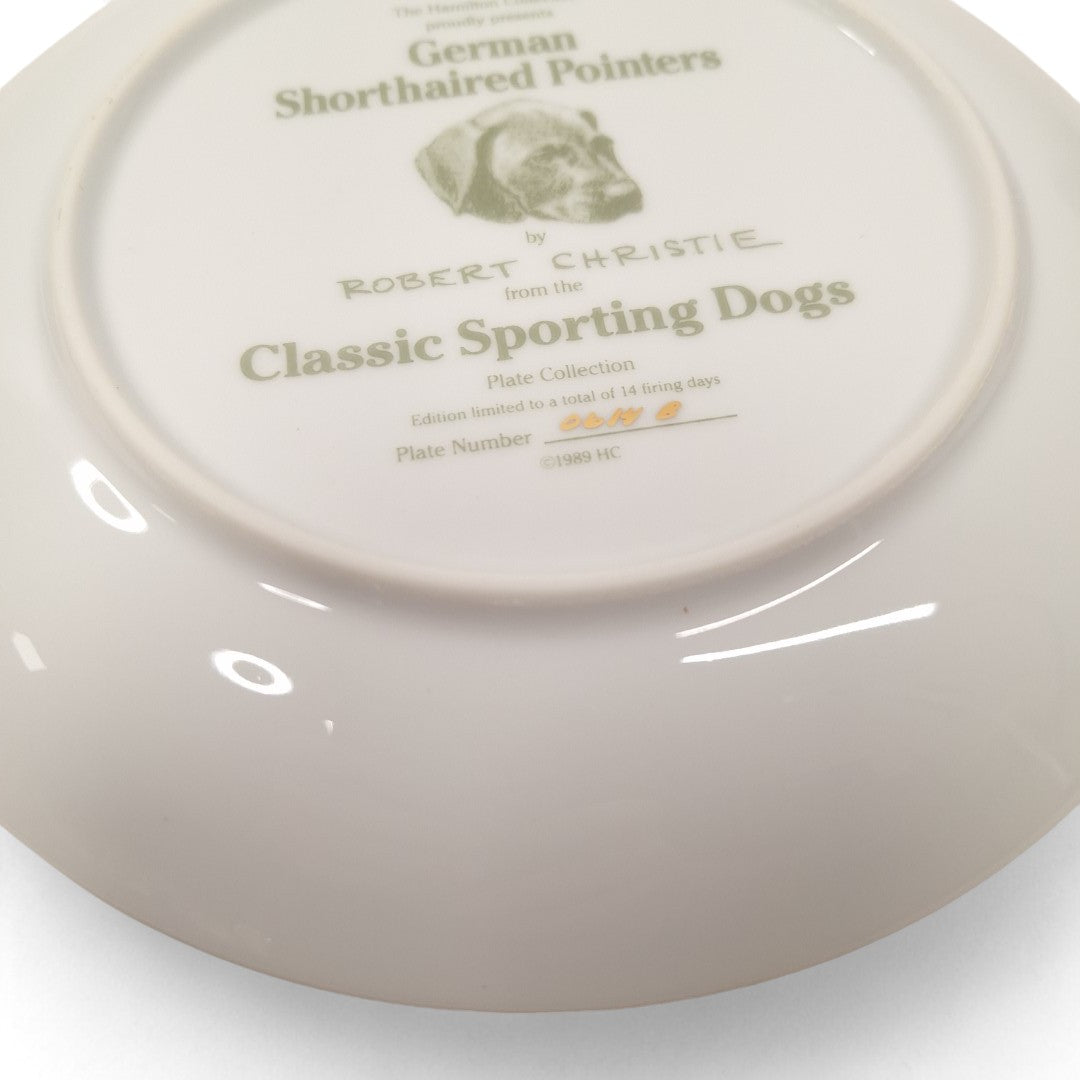 Close up image of Classic Sporting Dogs plate