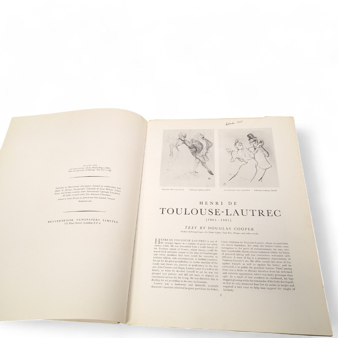 Interior image of Toulouse-Lautrec book