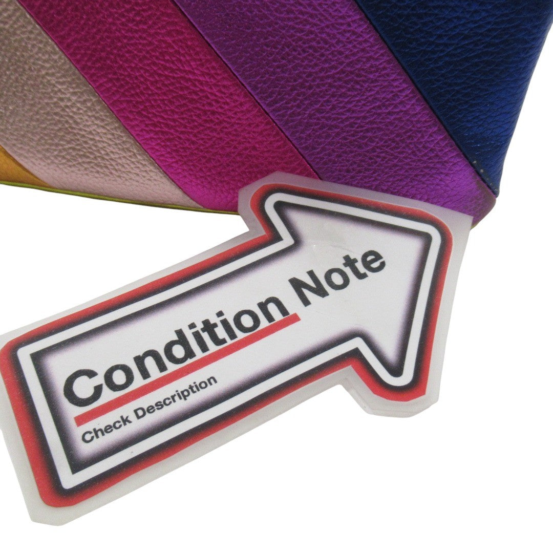 condition image for Kurt Geiger Kensington Leather Rainbow Striped Handbag | Pre-loved