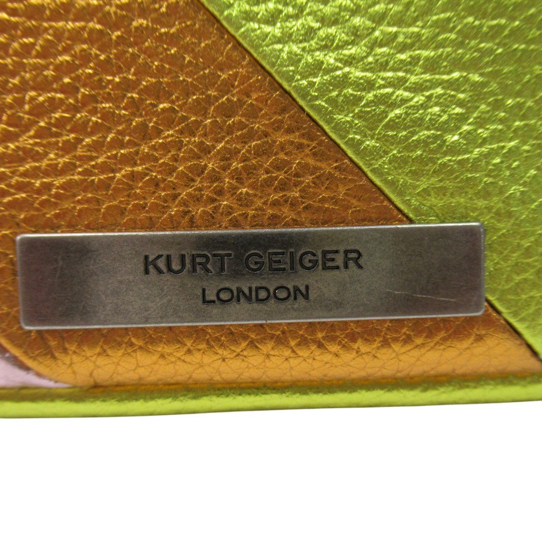 brand image for Kurt Geiger Kensington Leather Rainbow Striped Handbag | Pre-loved