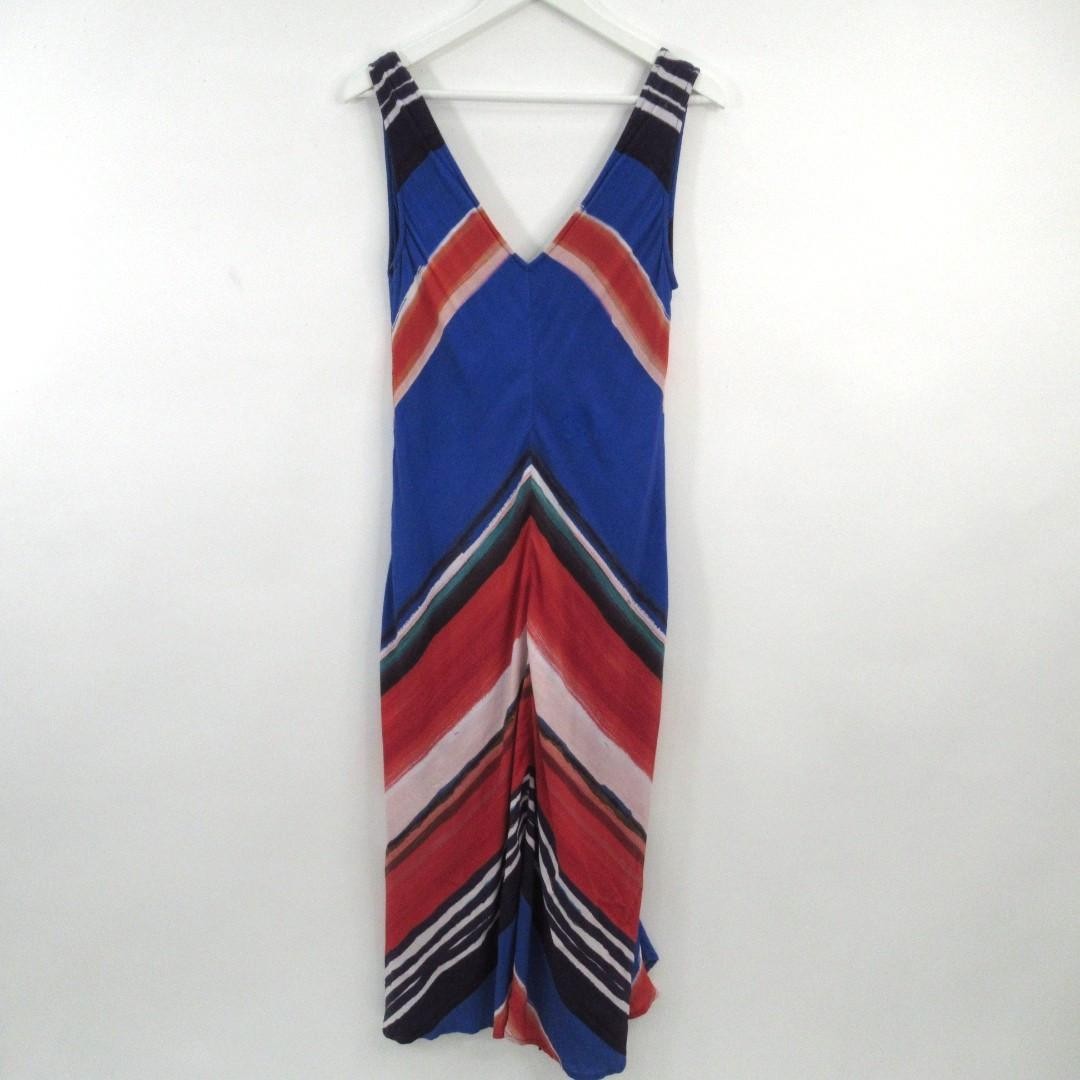 front image for Phase Eight Maxi Dress UK 12 Multicoloured V-Neck Womenswear | Preloved