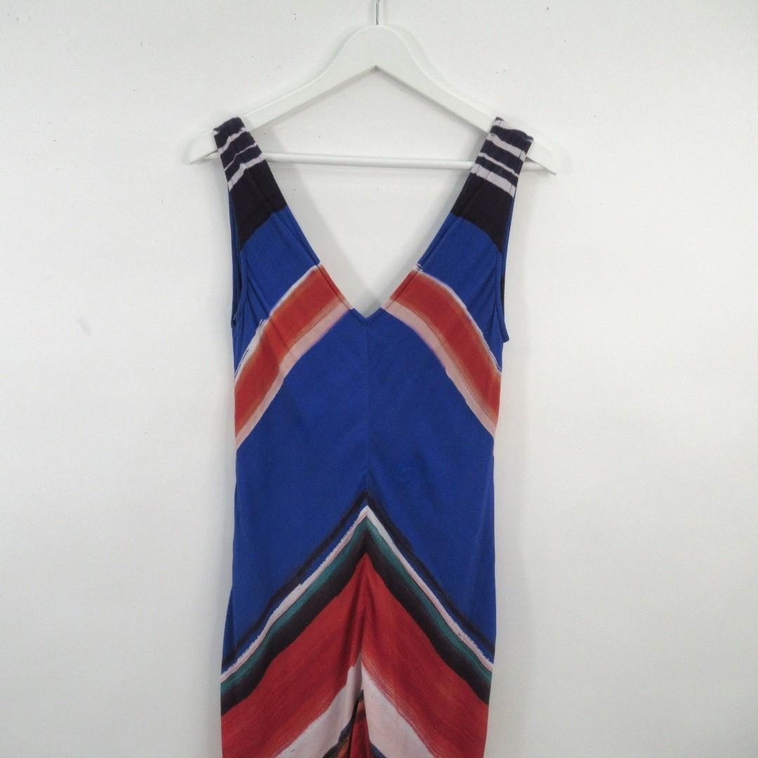 front image for Phase Eight Maxi Dress UK 12 Multicoloured V-Neck Womenswear | Preloved
