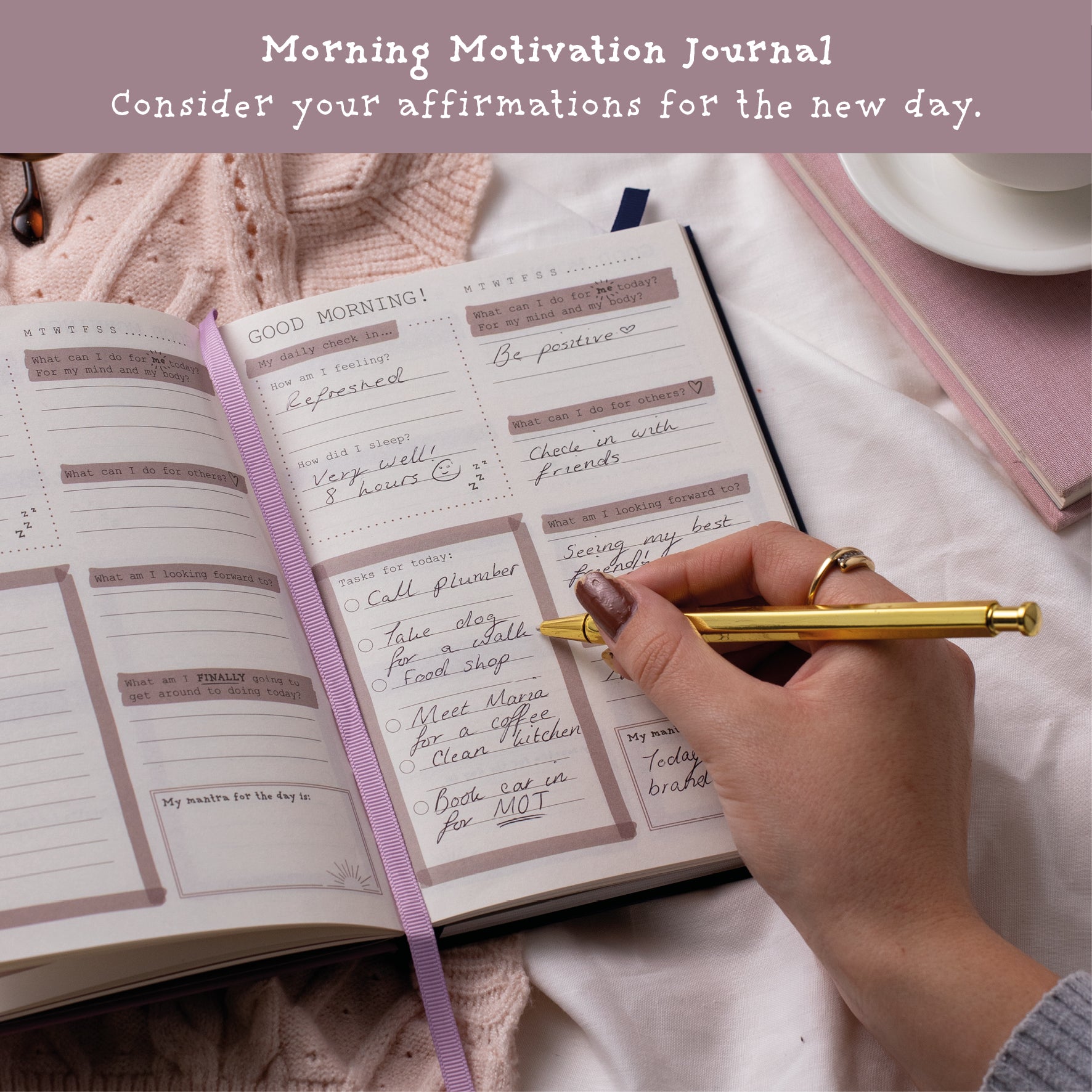 Morning and Night Motivation | A5 Journal
