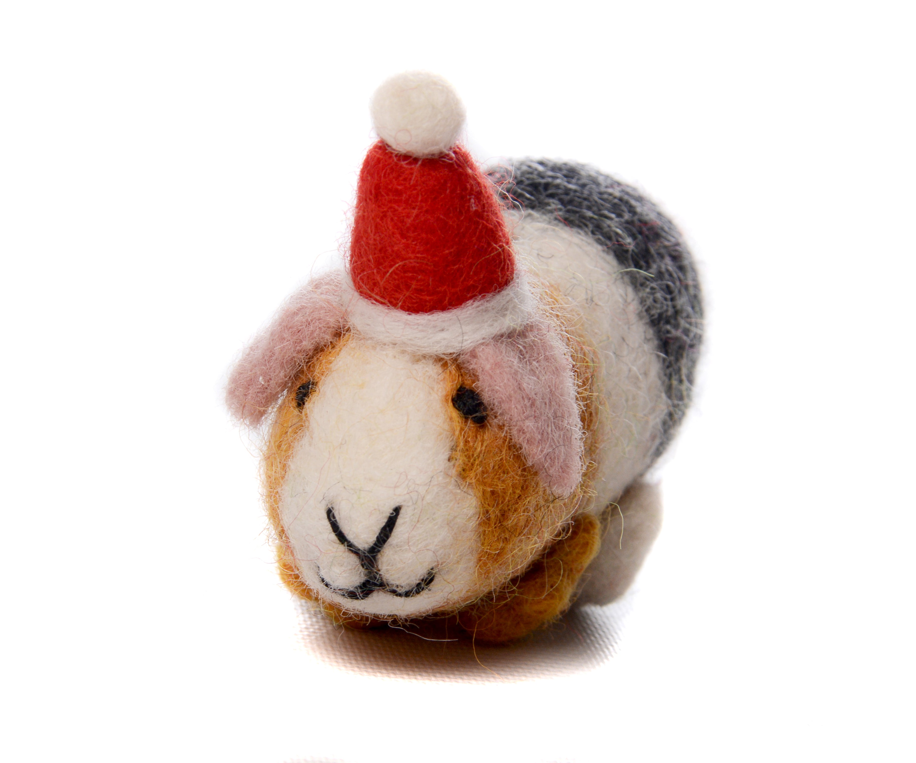 Guinea Pig with Hat  | Handmade Christmas Decoration