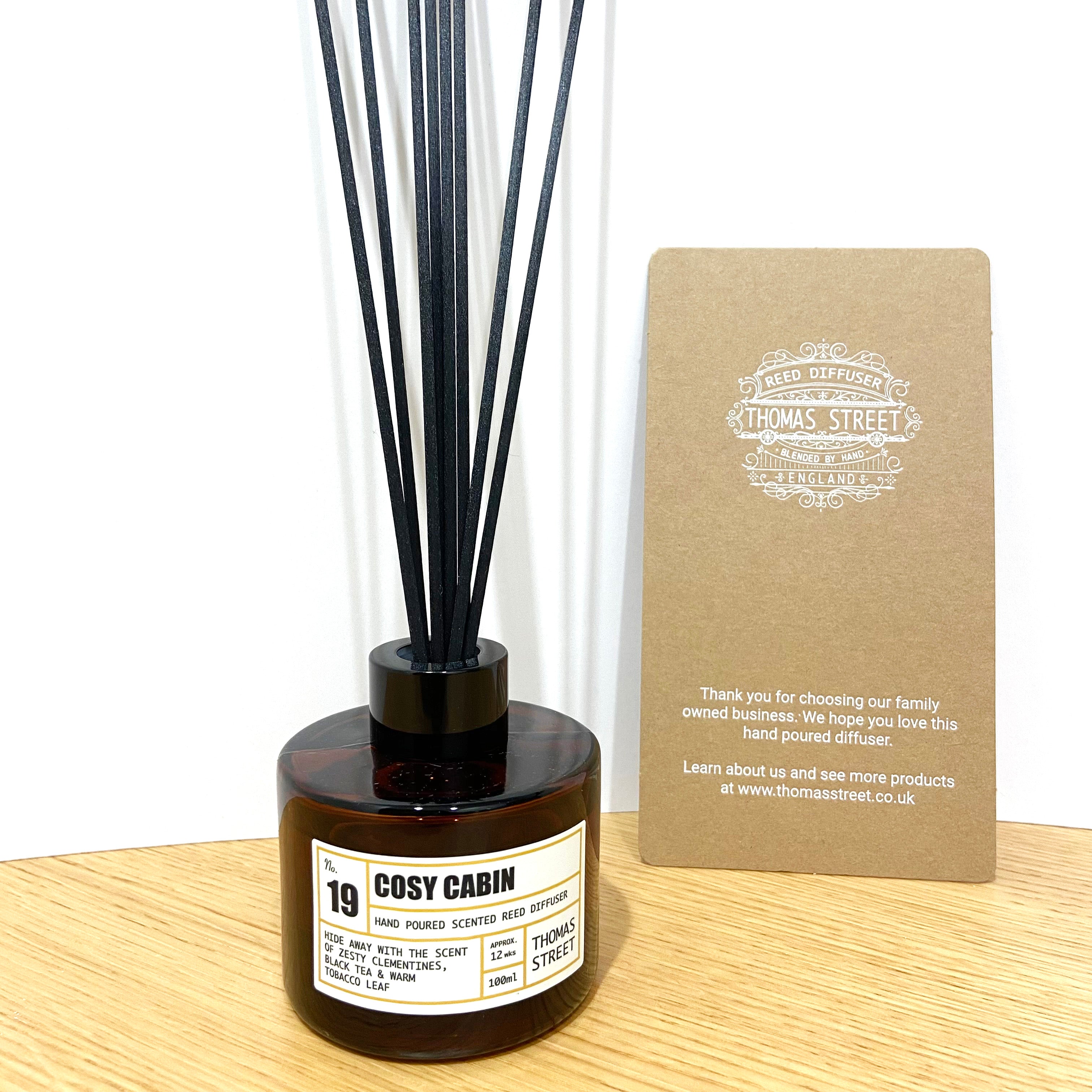Thomas Street Cosy Cabin Scented Reed 100ml Room Diffuser