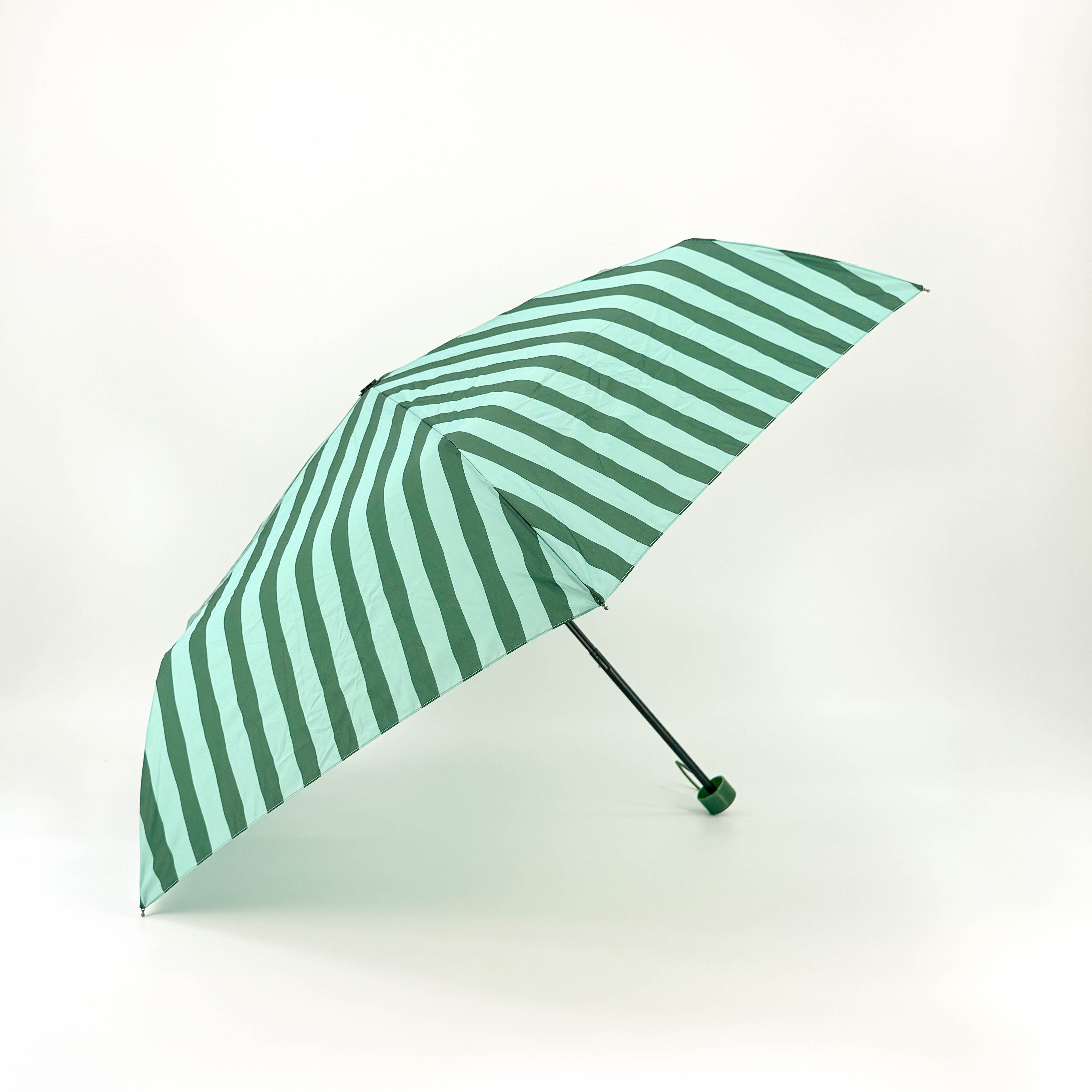 Blue/Green striped umbrella