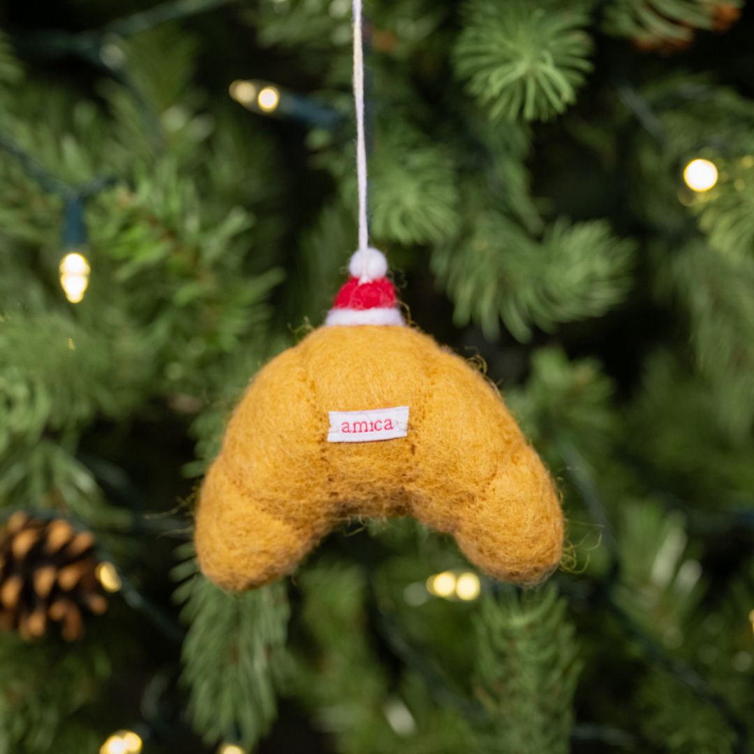 Christmas Croissant  | Handmade Felt Christmas Decoration