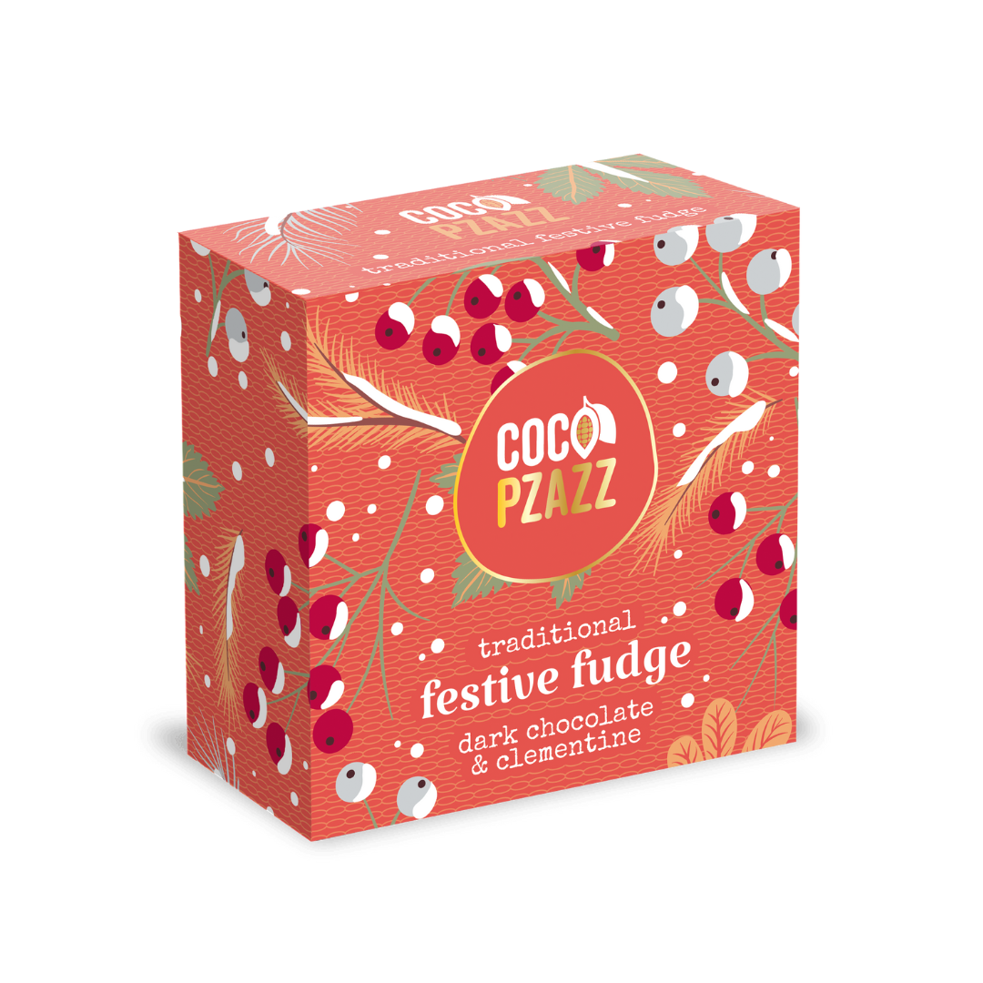 Dark chocolate and clementine Festive Fudge | Coco Pzazz