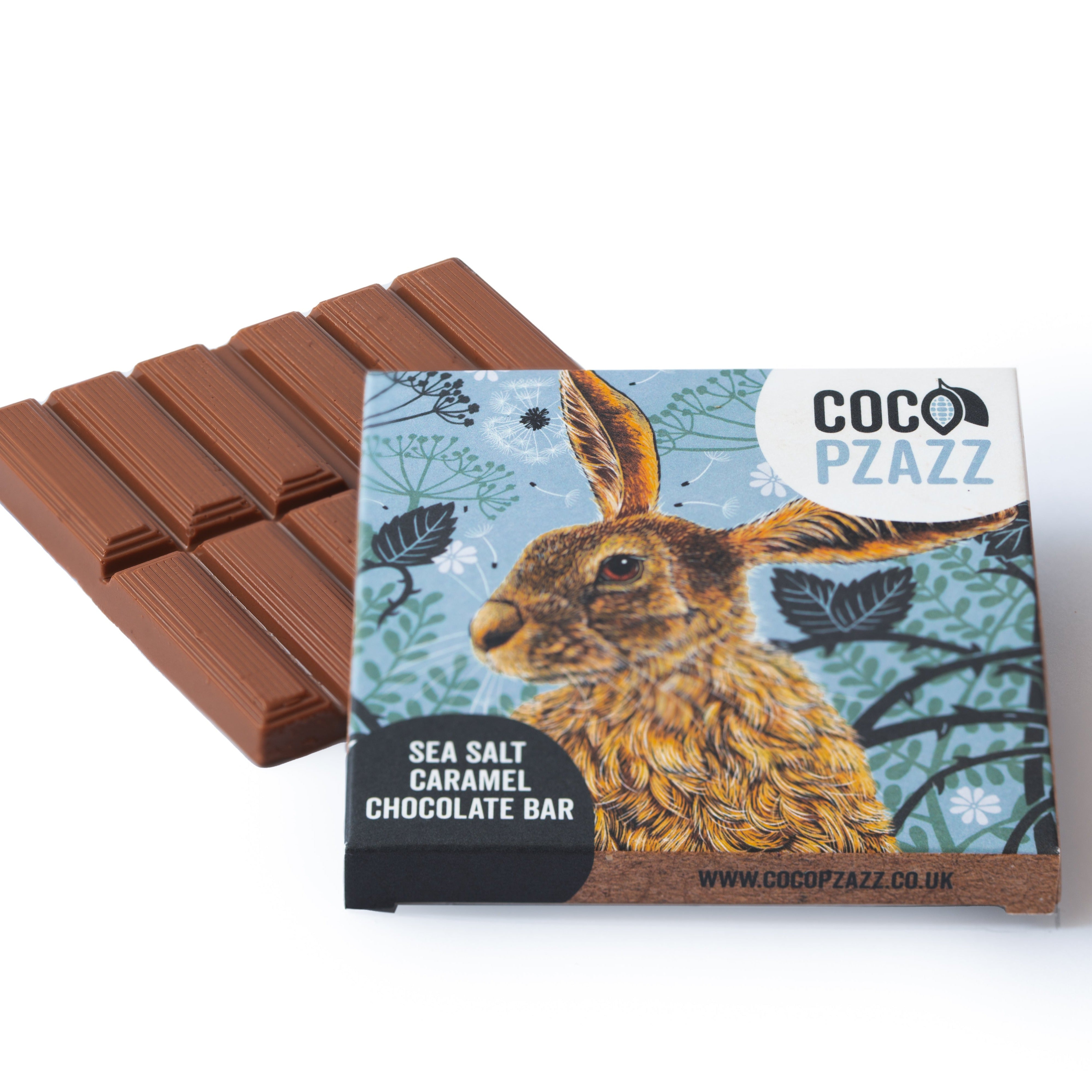 Coco Pzazz Sea Salted Caramel- Milk Chocolate bar 80g