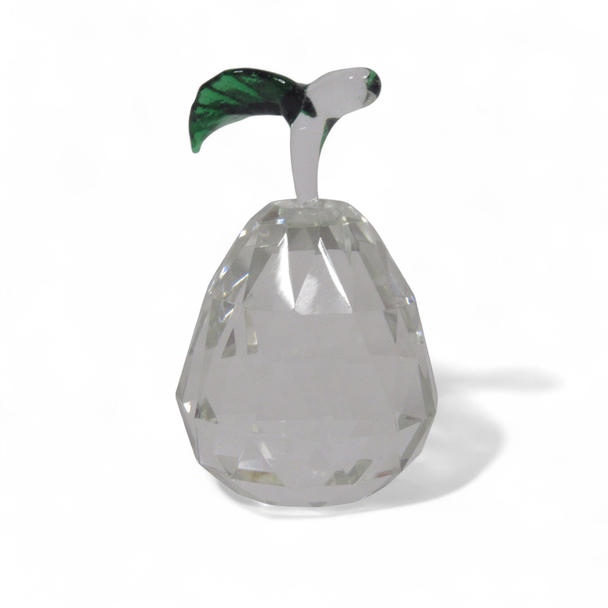 Side image of Cut Glass Pear Ornament 6cm Unbranded Decorative
