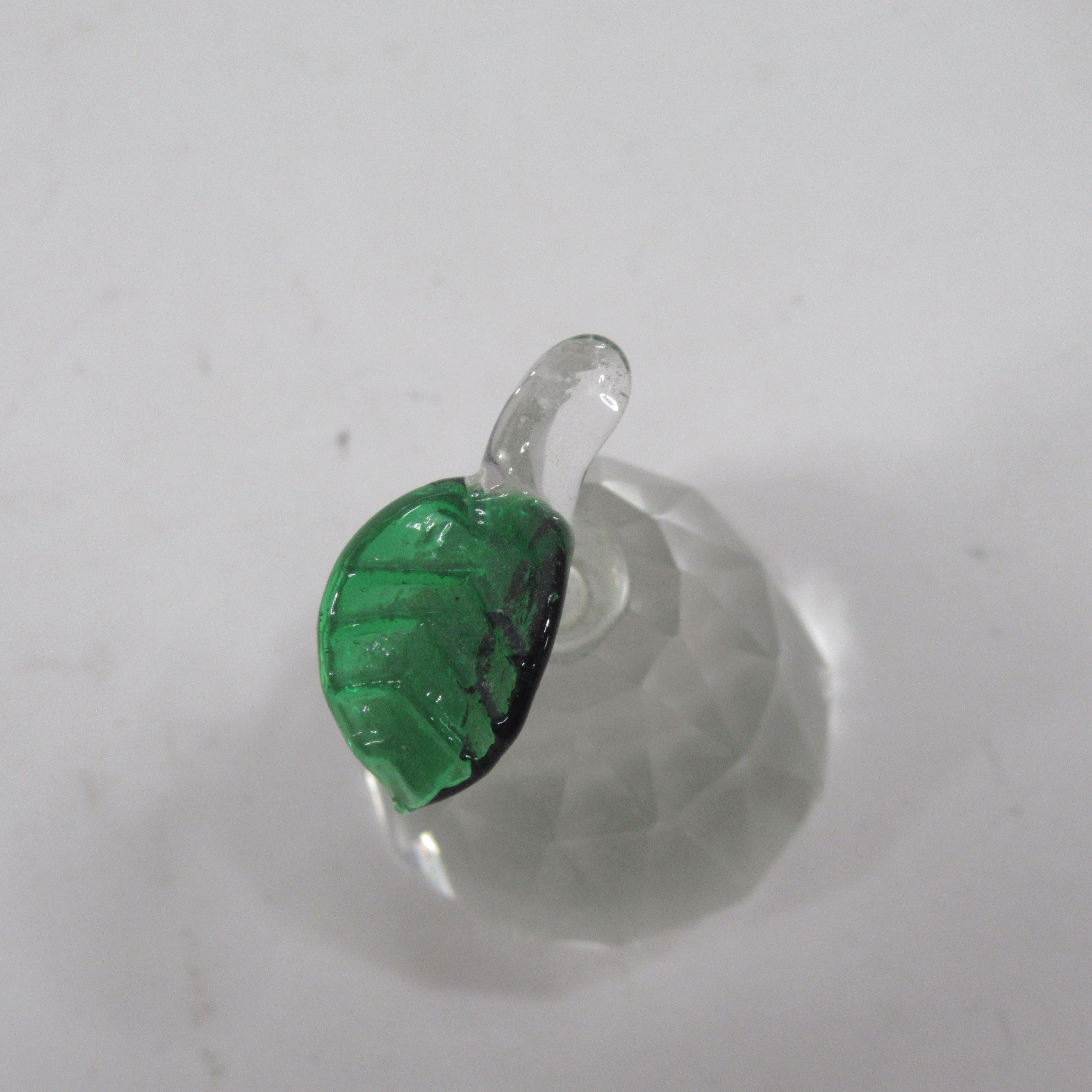Top image of Cut Glass Pear Ornament 6cm Unbranded Decorative