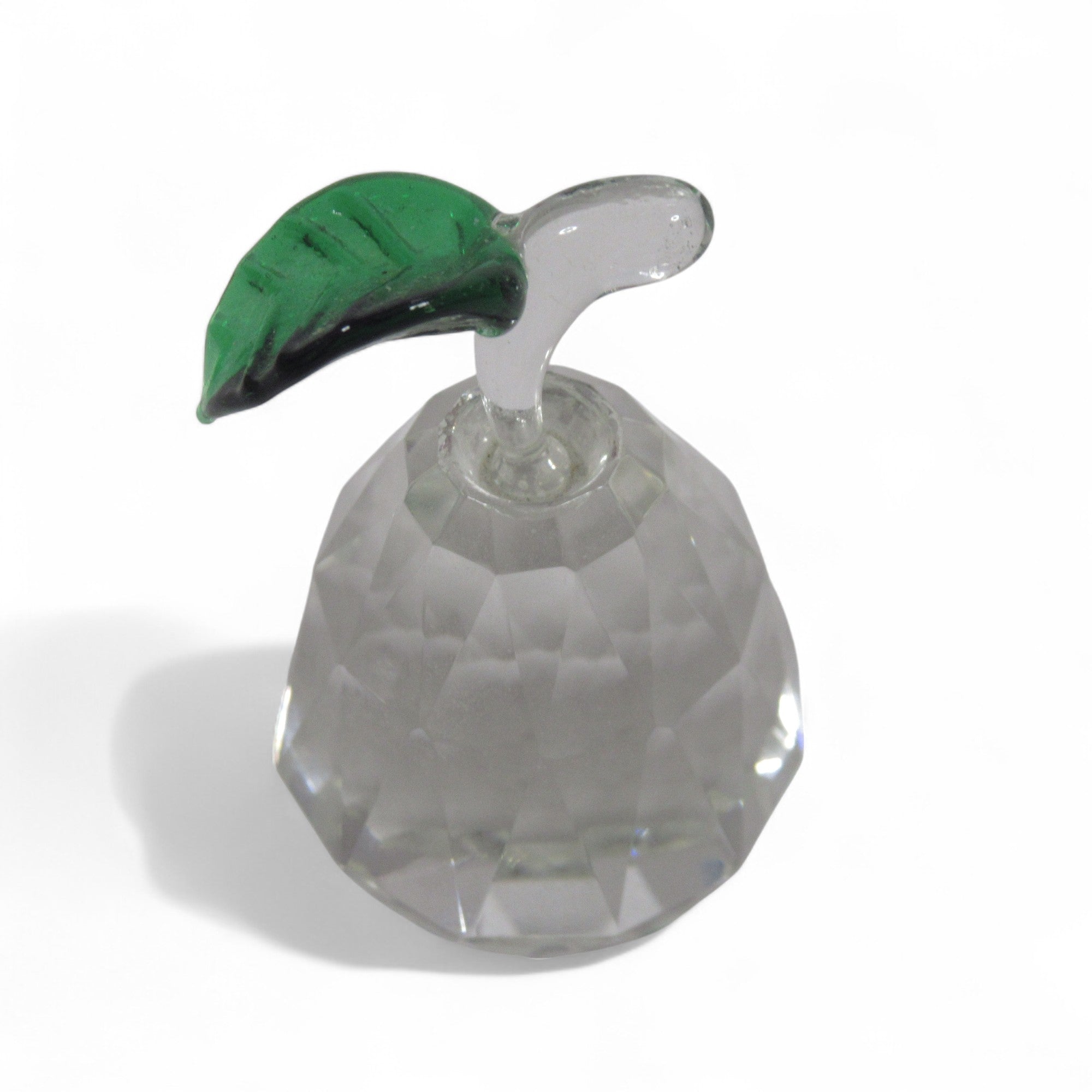 Image of Cut Glass Pear Ornament 6cm Unbranded Decorative