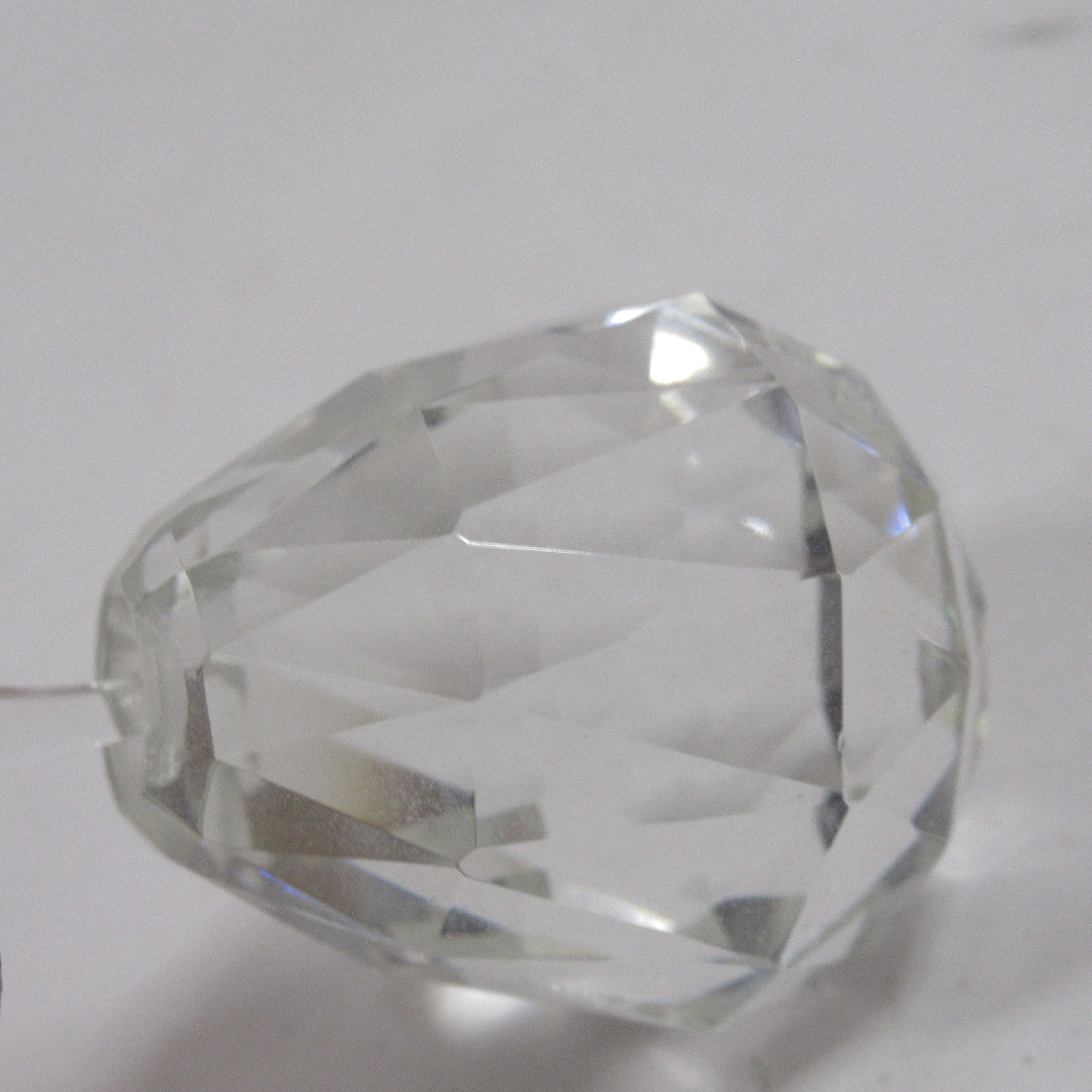Close up image of Cut Glass Pear Ornament 6cm Unbranded Decorative